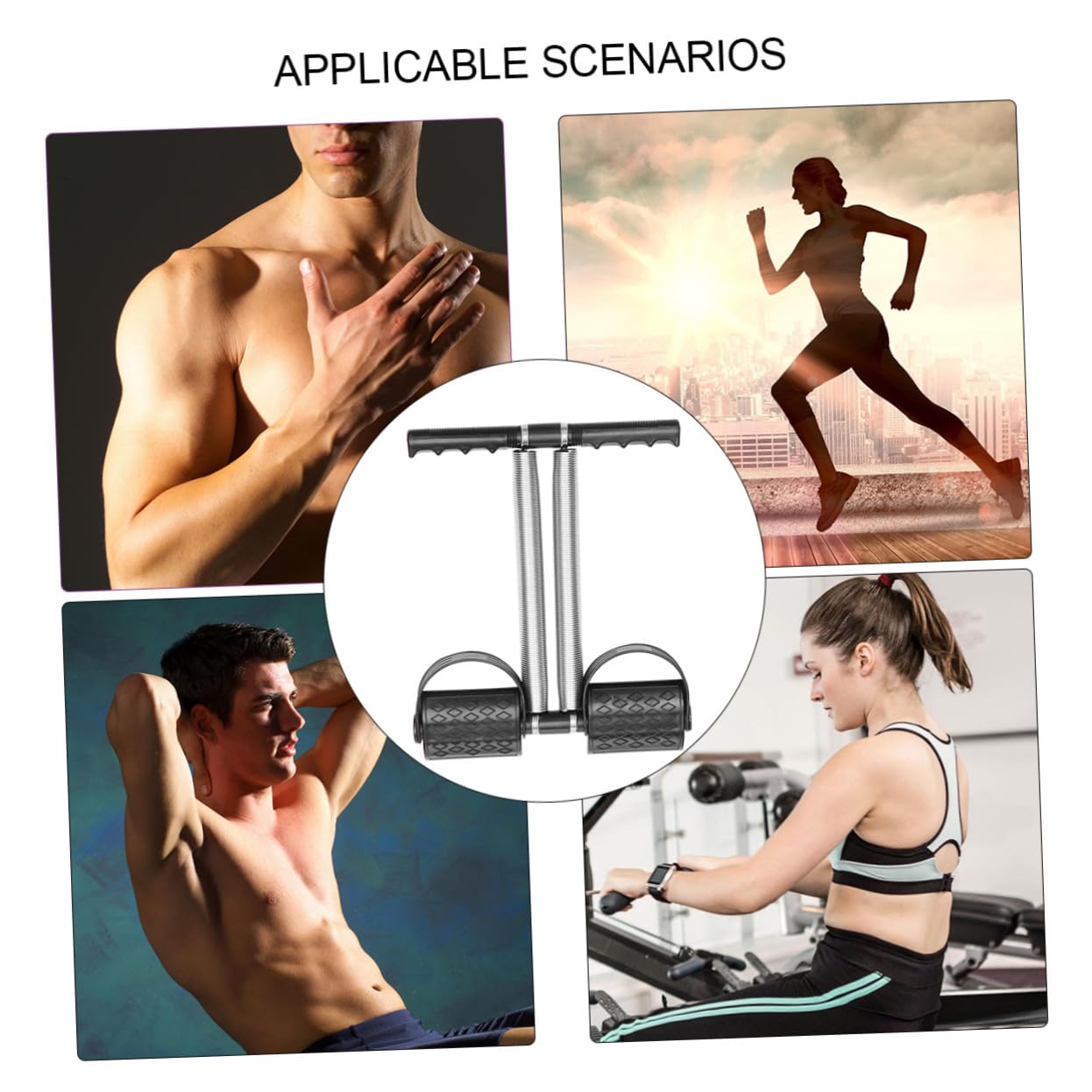 ifundom Pedale Tenditore Per Gambe Fitness Palestra Attrezzatura Per Allenamento Gambe Tavola Elastica Nera
