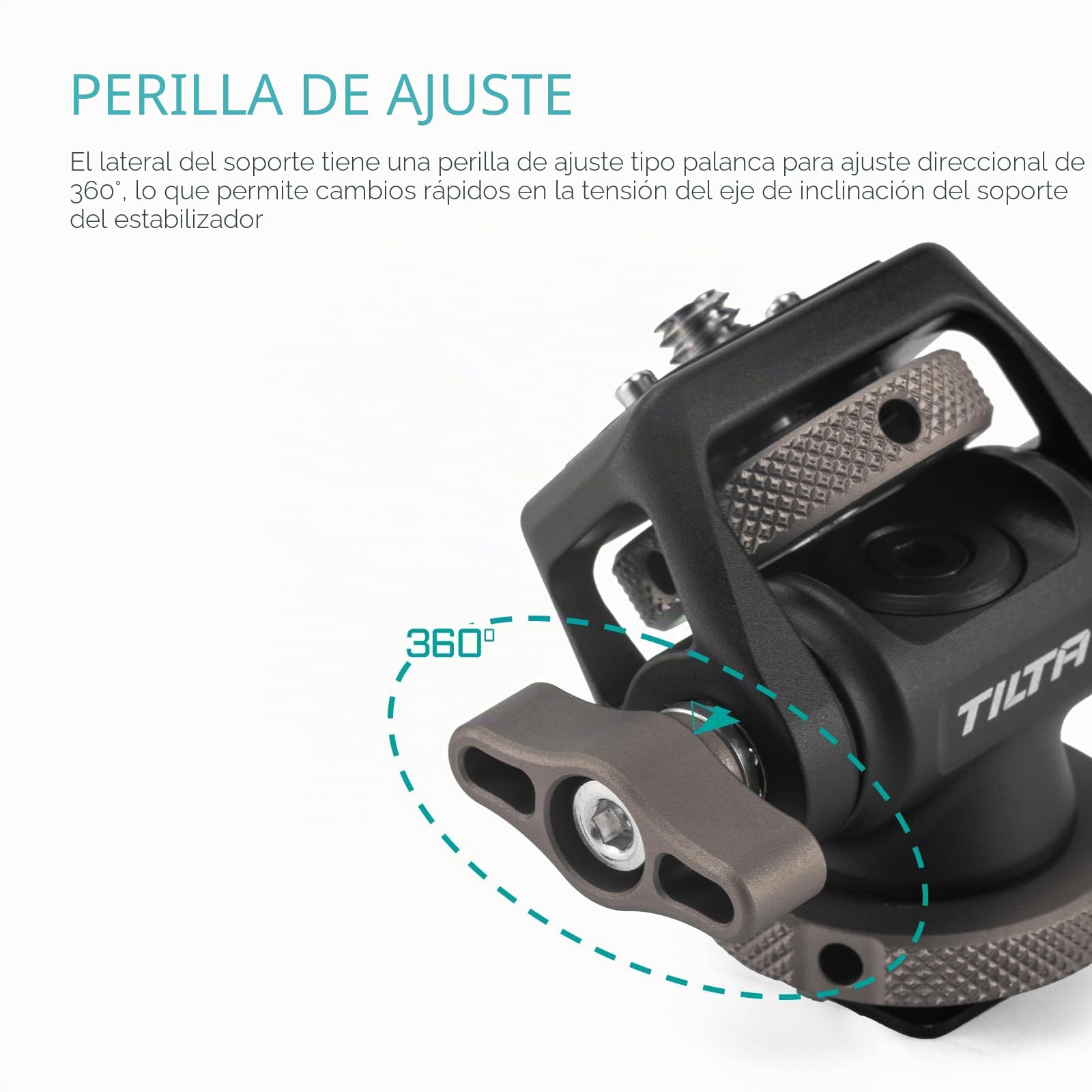 Tilta Soporte de montaje de accesorios de 1/4″-20 con pasadores de localización a la abrazadera NATO - Negro TA-AMB5-B