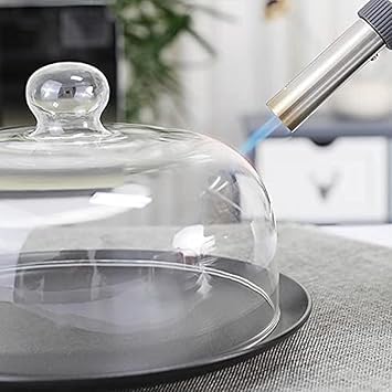 High Borosilicate Glass Microwave Cover for Food, Anti-Splash Microwave Plate Cover, Multi-Function Cake Dome, Easy Grip Handle, Dishwasher Safe,18cm