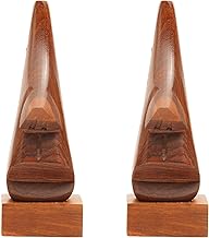 ITOS365 Handmade Wooden Nose Shaped Spectacle Specs Eyeglass Holder Stand Showpiece, 6 Inches, Set of 2