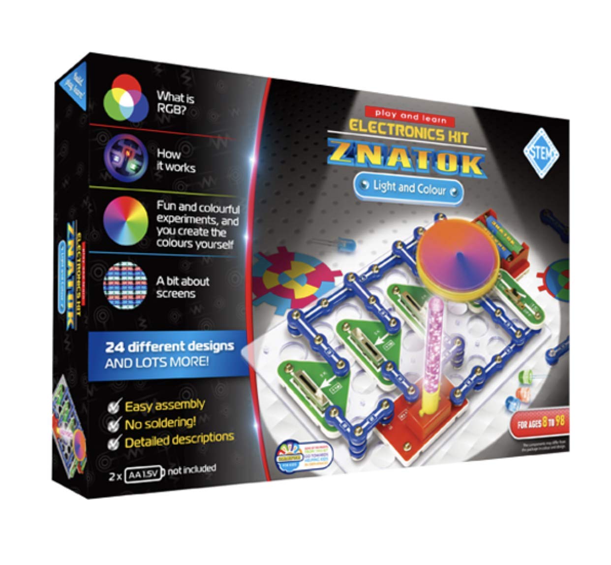 RGB Electronic Kit Znatok Circuit Kits for Kids Circuit Experiment Kits Science Kits Electric Circuit Kits Educational Science Kit Toy for Boys Girls STEM