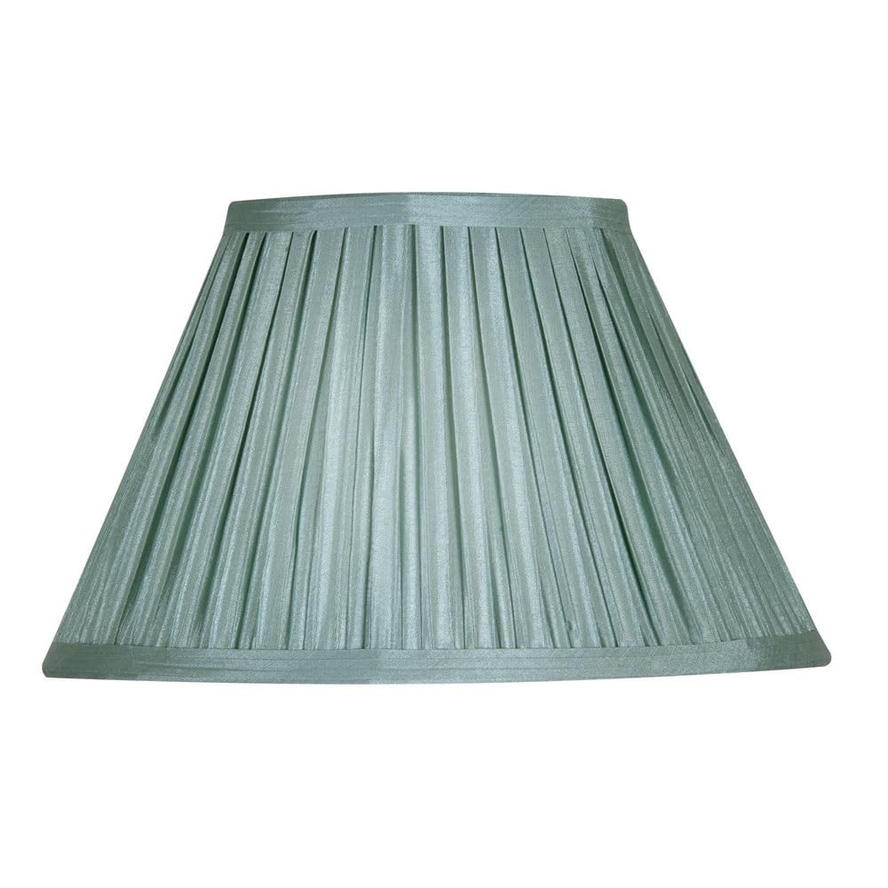 Britalia Sage Green 12" Traditional Pleated Cotton Lamp Shade - 30Cm Diameter