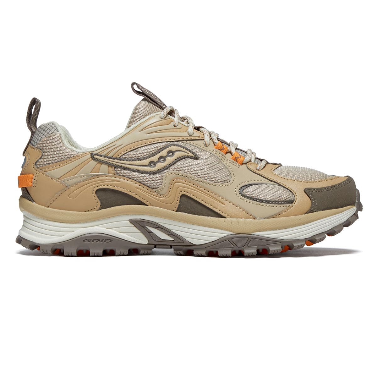 Saucony Grid Aura X Shoes - Whey/Orange - 11.5