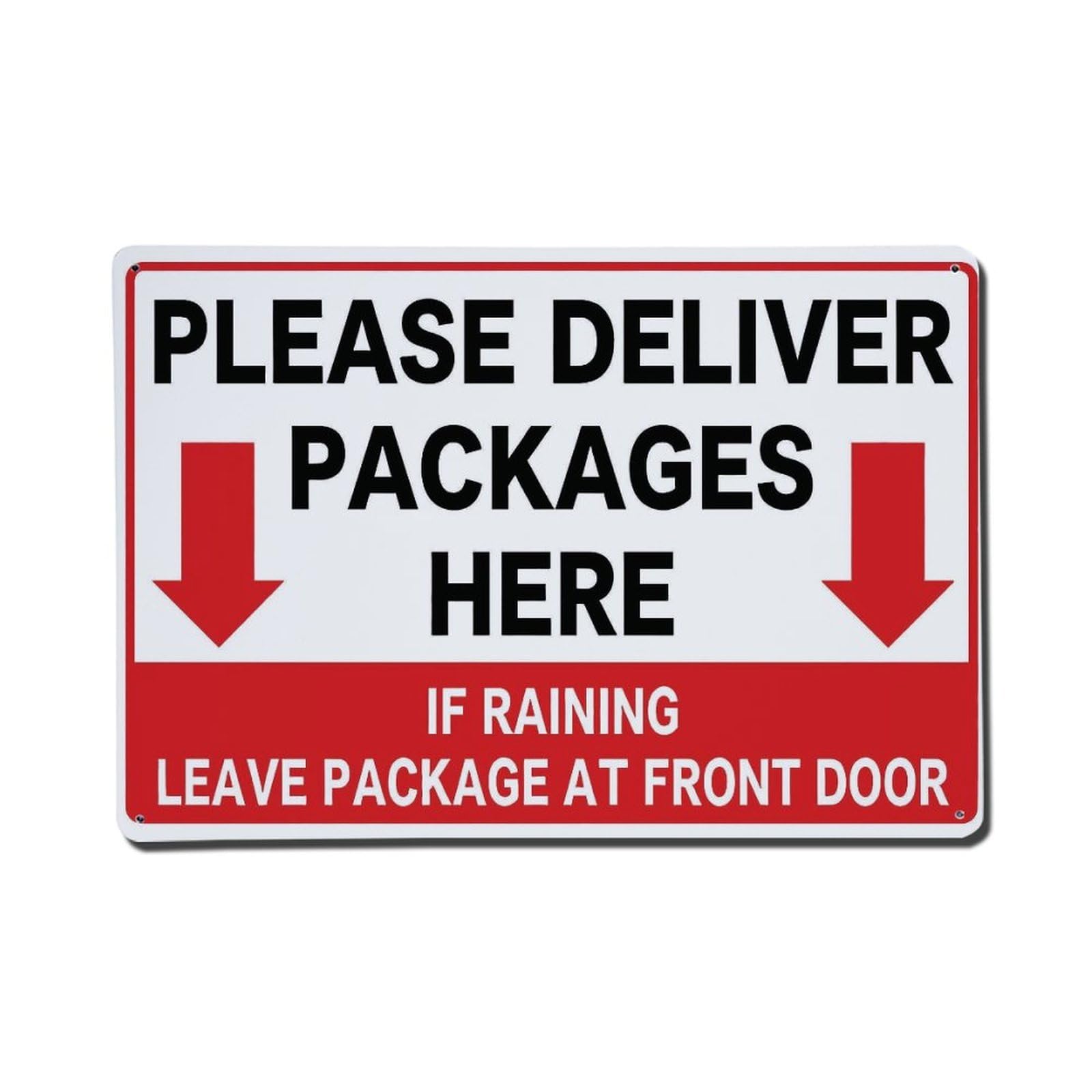 Please Deliver Packages Here Sign Vintage Aluminium Metal Sign, Retro Wall Decor for Home, Bar, Garage & Farmhouse 20x30cm