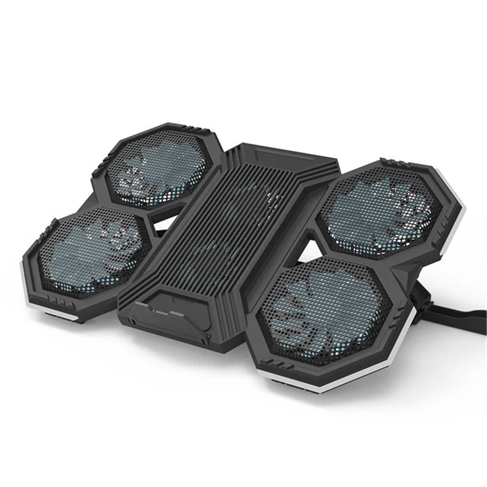 Enfriador de portátil, Seis Ventiladores, Velocidad del Viento Ajustable, Almohadilla de refrigeración para portátil de 17 Pulgadas Enfriador para computadora portátil(RGB Version)