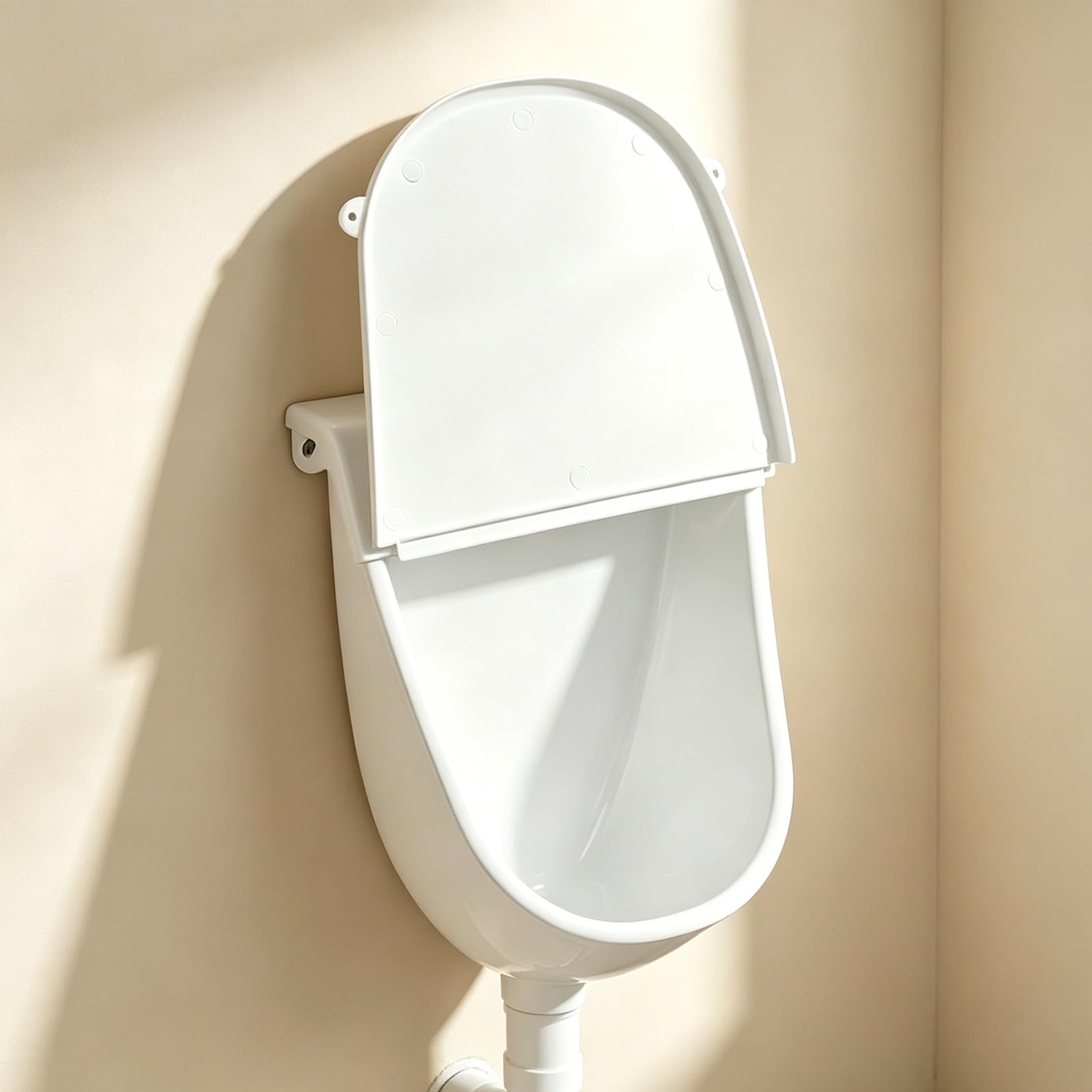 Urinal Zur Wandmontage Mit Deckel, Wasserloses Wandmontiertes Urinal | mit 1.5m Ablaufschlauch, Umleiter, auslaufsicher Outdoor-Urinal, Für Badezimmer, Camping, Wohnmobil, Garage