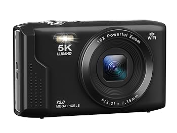 Amazon.co.jp: AiMike Digital Camera, 5K Digital Camera, WIFI