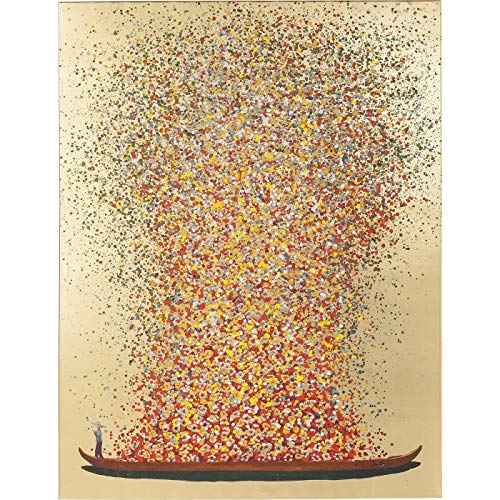 Design quadro Touched Flowers decorazione murale dettagli dipinti a mano primavera fiori atmosfera serena stile universale elegante80x100x4cm