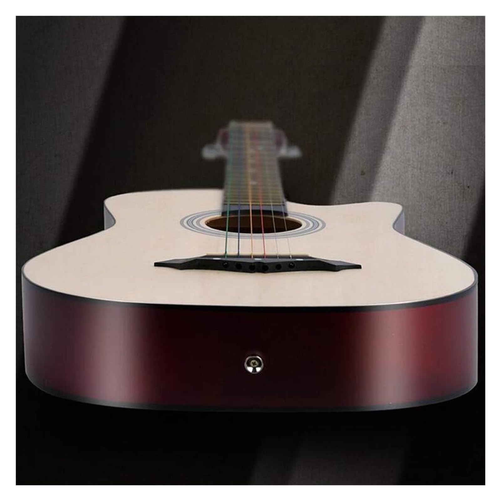 Klassische Gitarre Mit Stahlsaiten, 38 Zoll (96,5 Cm), Anfänger-Gitarrenset Mit Gigbag, Saiten, Plektren, Tragbare Reisegitarre, 10 Farben(A)