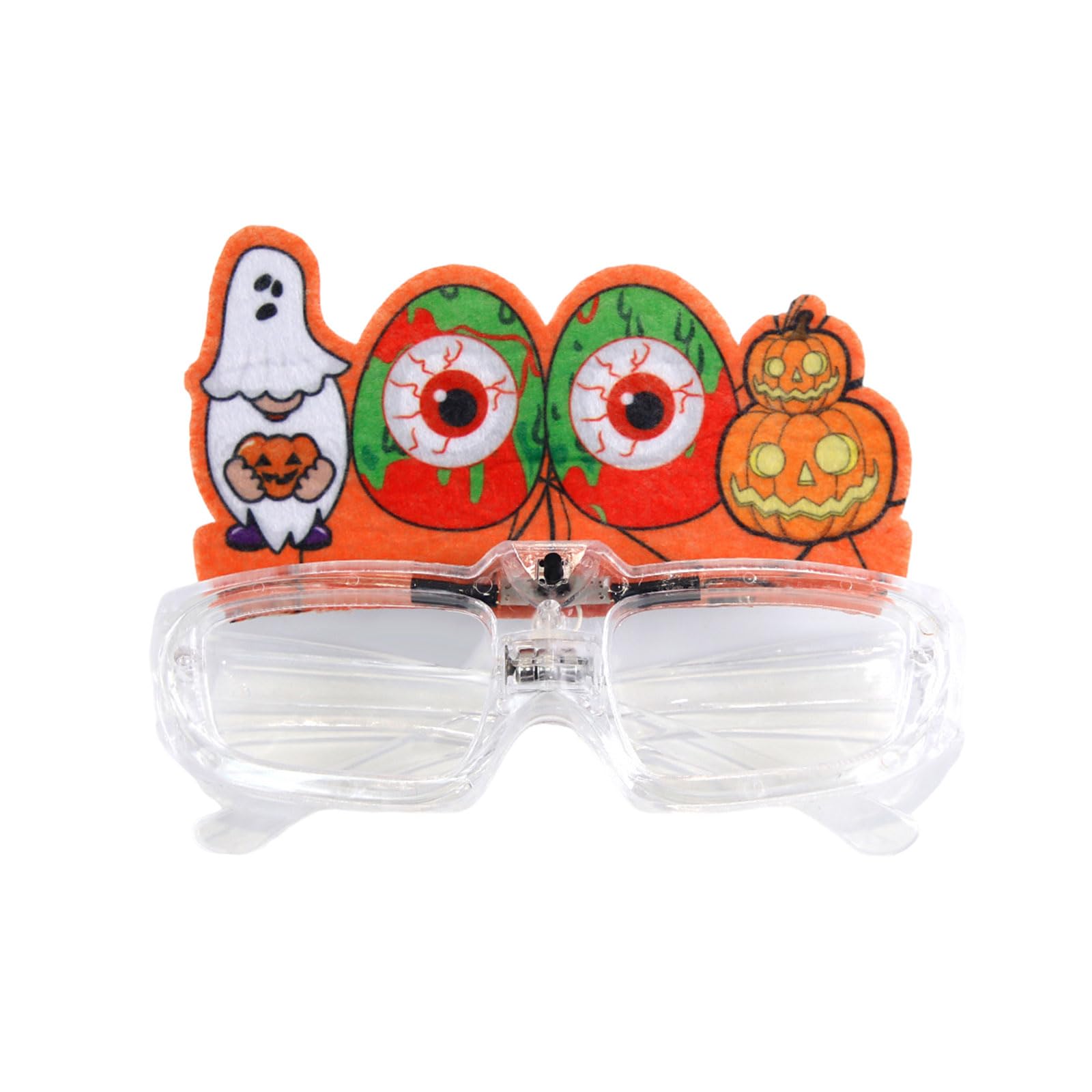 Jazuaiao Flashing LED Glasses Illuminated Eyeglasses Stage Eyewears Accessory Stylish Halloween Decorations Glowing Glasses for Parties