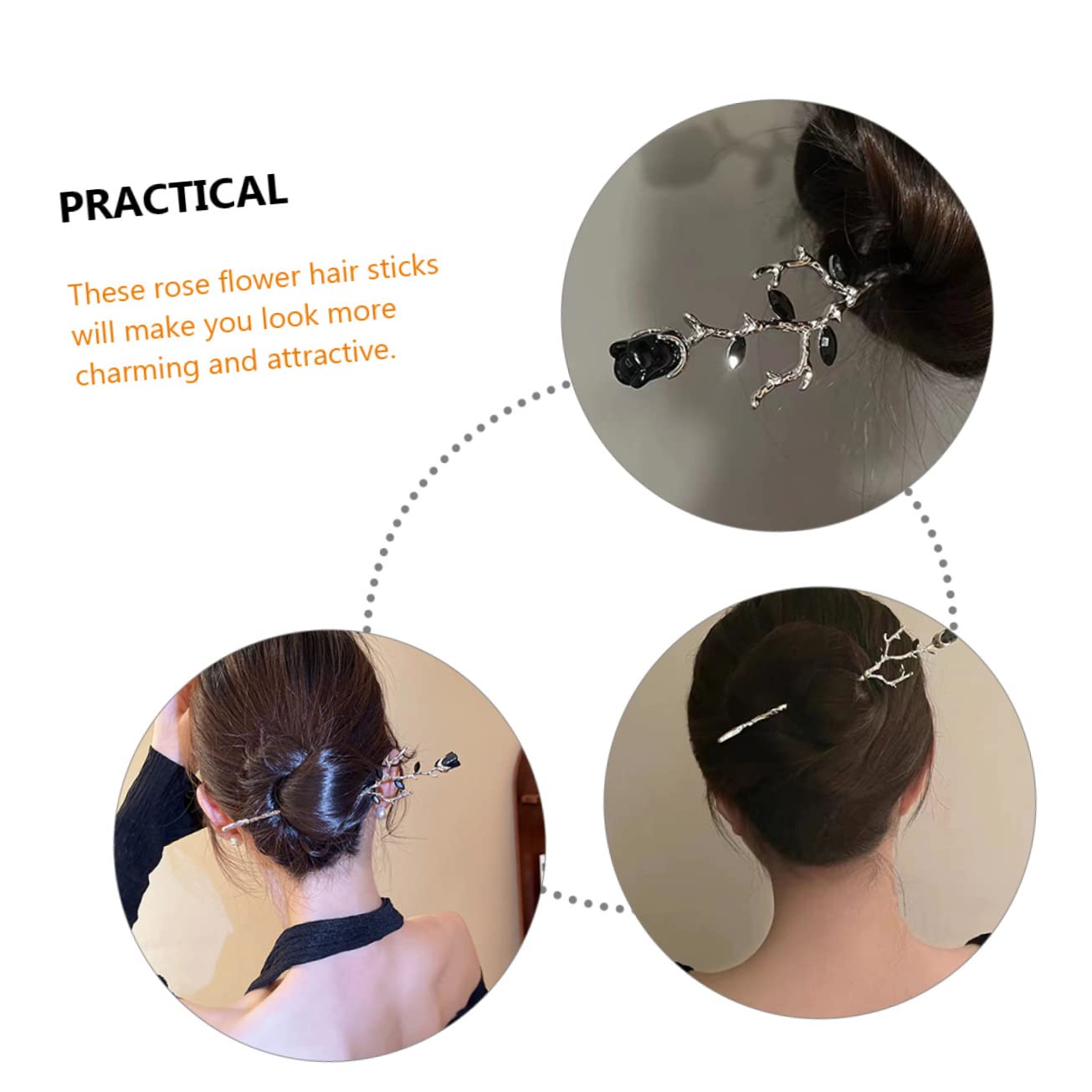 FOMIYES 8piezas Horquillas Para Moño Diseño Para Peinados De Mujer Accesorios Cabello Elegantes