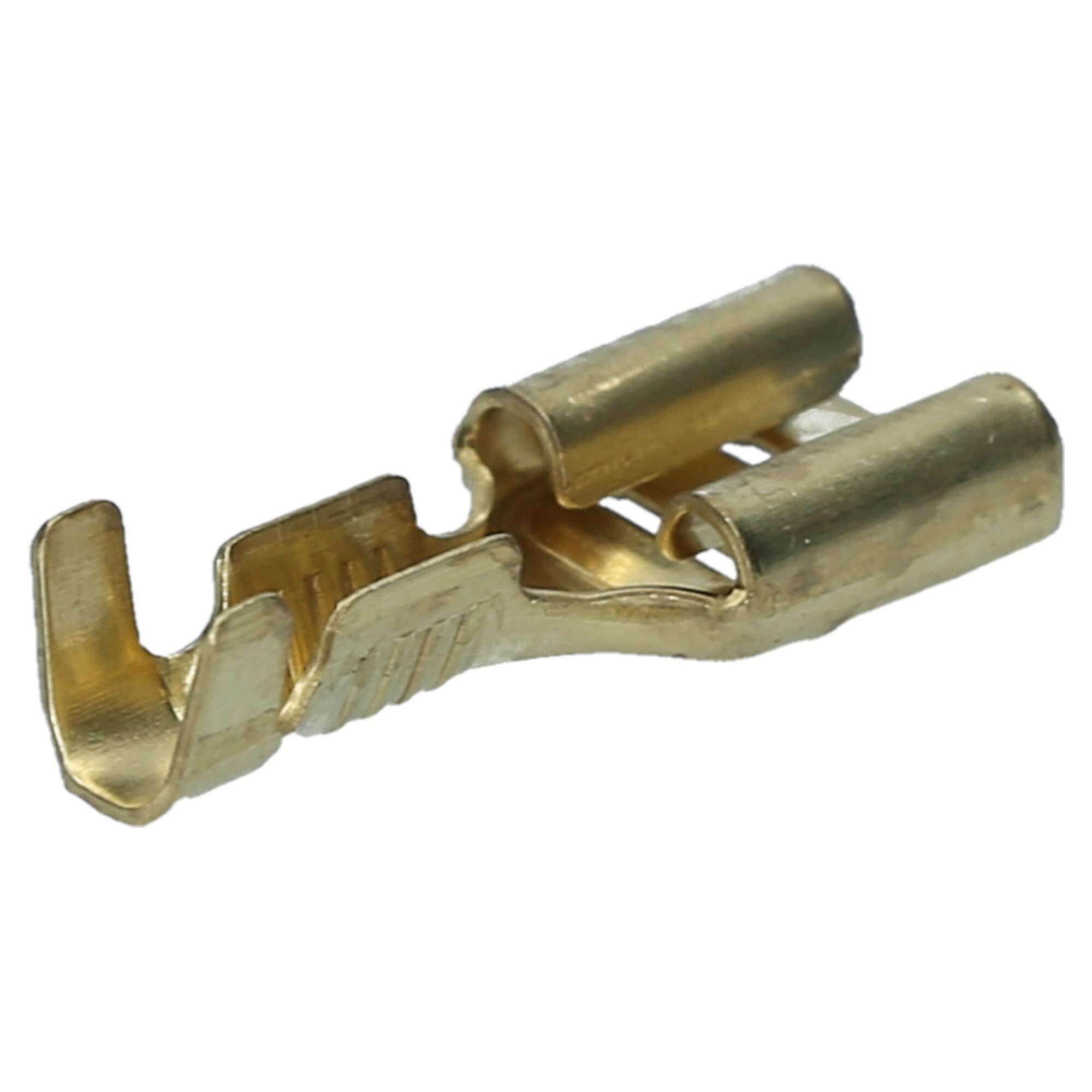 Cembre 100x Flachsteckhülse Unisoliert 4,8 x 0,5 mm - 0,5-1 mm² | Hochwertige Steckhülse für Kabelverbindungen - Industriequalität - Messing - Temperaturbereich von -40 bis +125 °C