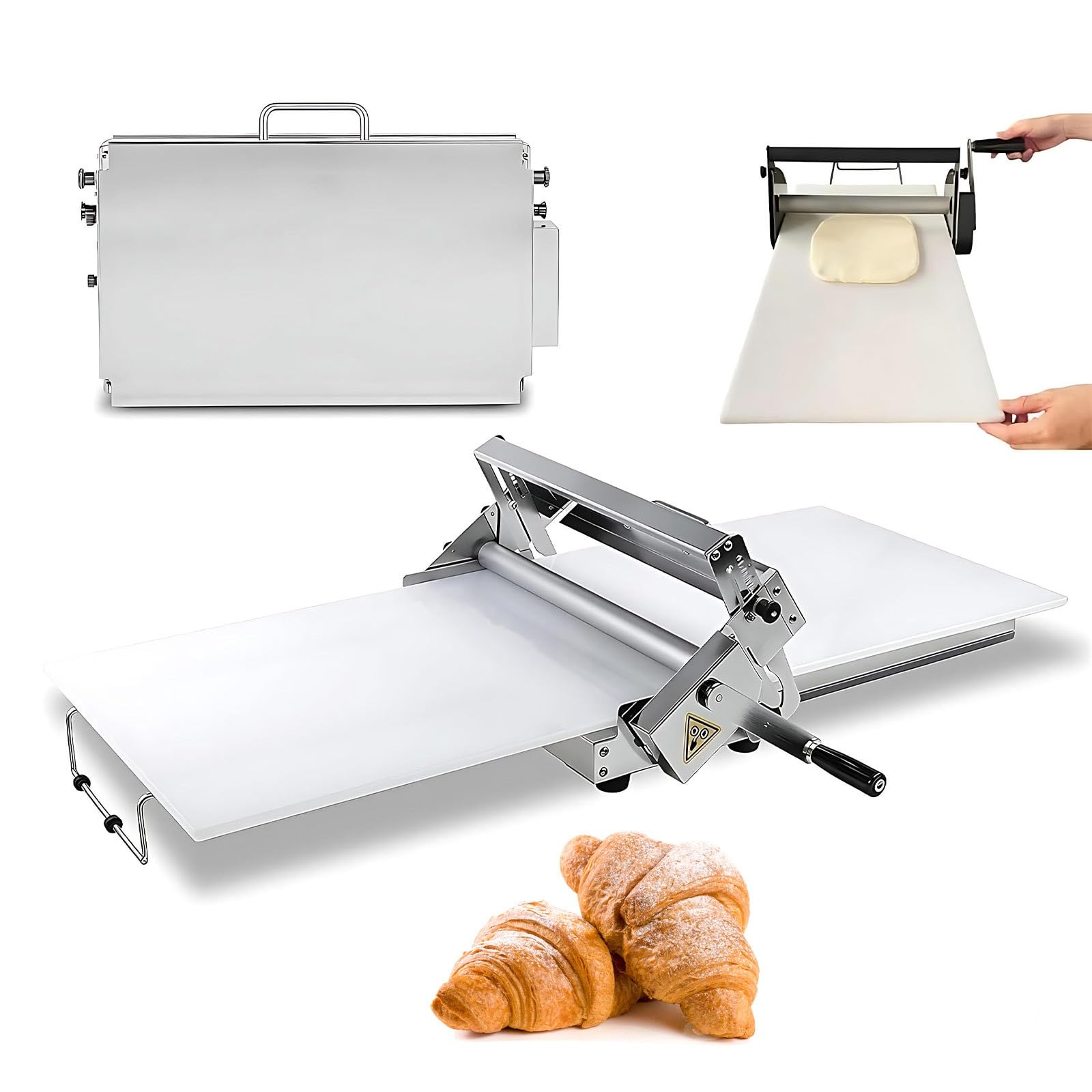 Wałek do Ciasta na Blat Laminator do Ciasta Wałek Cukierniczy Ręczny Wałek do Ciasta Składany Do Pizza Croissant(Home-Use32.7x18.9in)