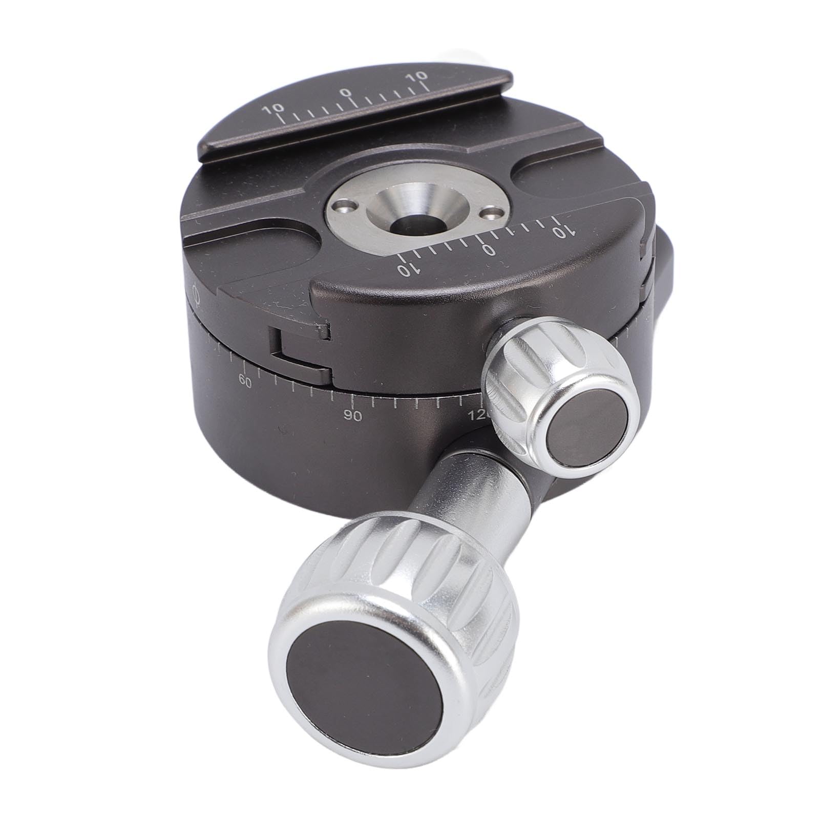 Zacisk Panoramiczny z poziomicą, Zacisk Panoramiczny ze Stopu Aluminium Obracany o 360°, Uniwersalna Podstawa do Panoramowania Aparatu do Statywu Monopod