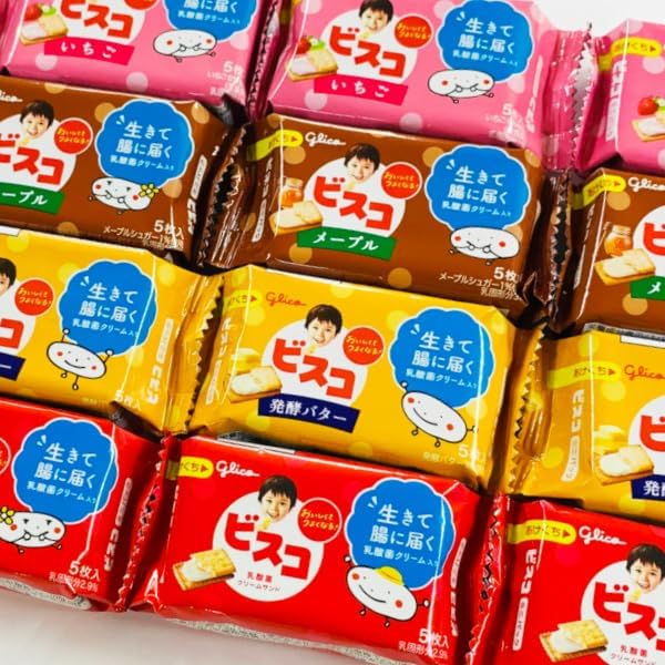 Amazon.co.jp: 江崎グリコ ビスコミニパック 4種類詰め合わせセット 