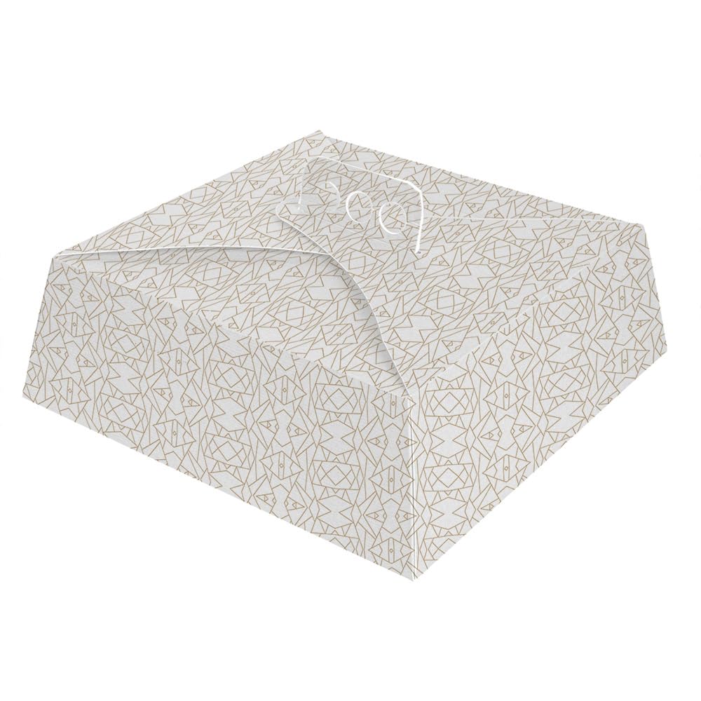 García de Pou - 25 Unidades - Cajas Tartas Cuadradas 'Thepack Deco' 250 G/M2 30X30X10 Cm Blanco Cartón Ondulado Nano-Micro