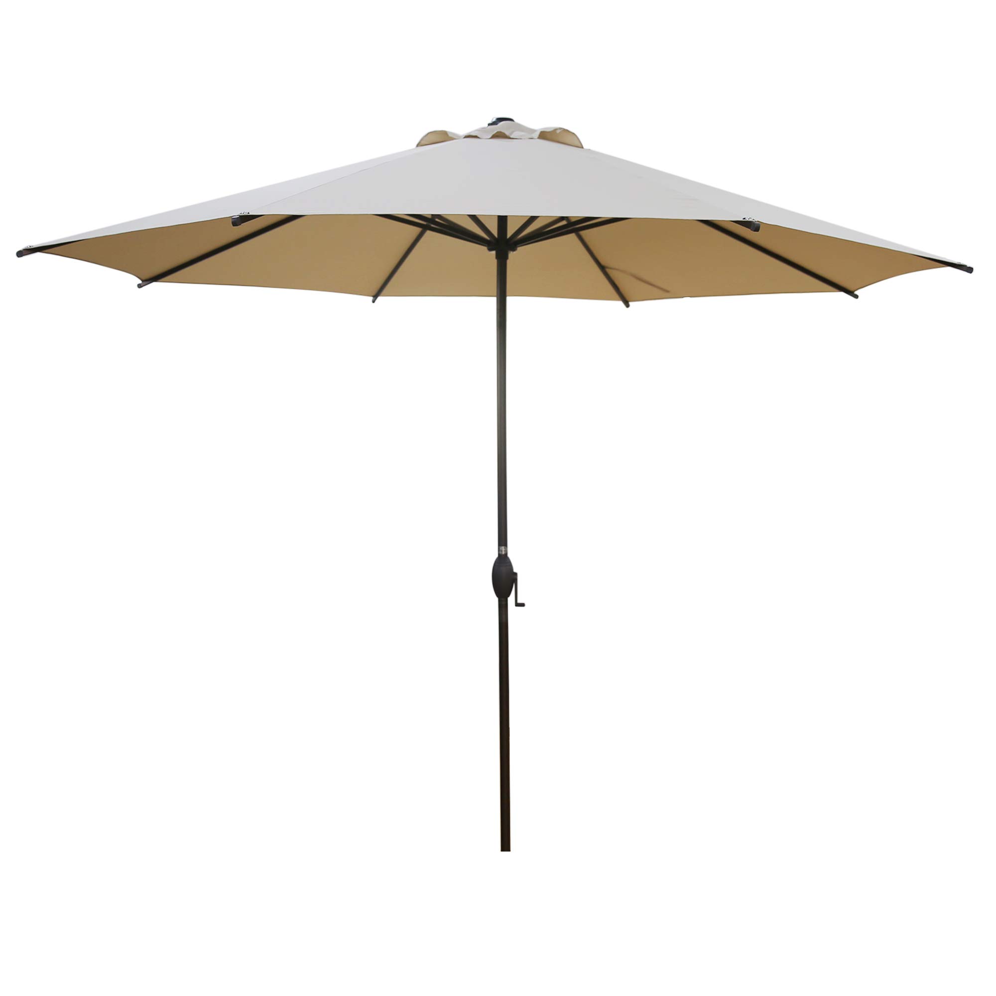 Amazon Com Abba Patio 11ft Patio Umbrella Outdoor Umbrella Patio Market Table Umbrella With Push Button Tilt And Crank For Garden Lawn Deck Backyard Pool Beige Garden Outdoor
