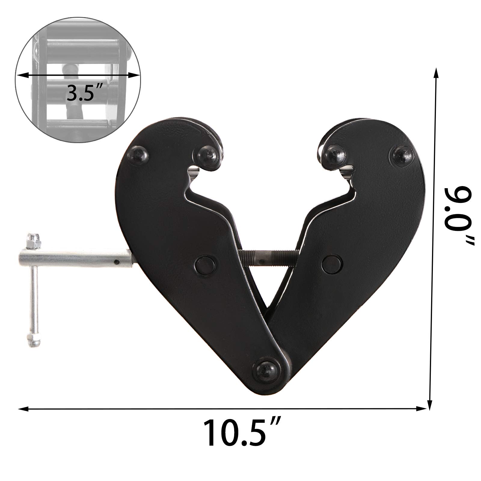 VEVOR Beam Clamp 4400lbs/2ton Capacity I Beam Lifting Clamp 3inch9inch