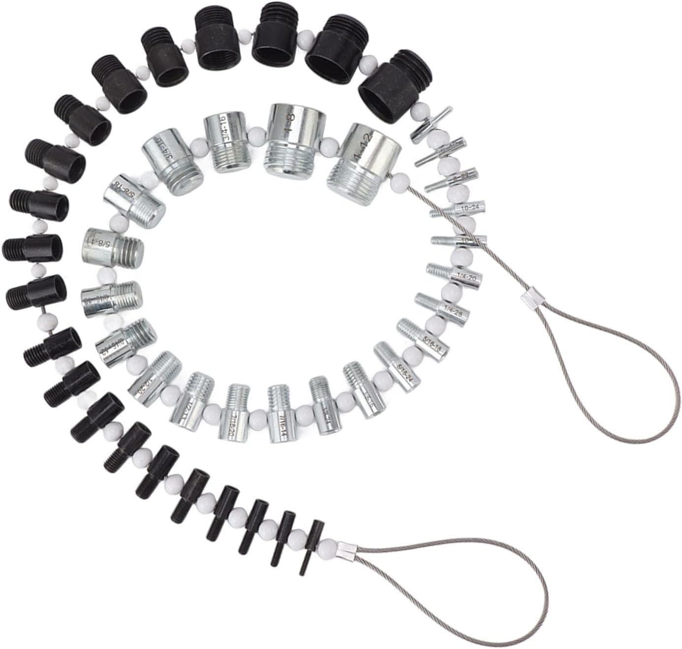 Nut and Bolt Thread Checker 44 Male Female Thread Identifier Gauges 23 Inch and 21 Metric Sizes for Nut and Bolt Checking