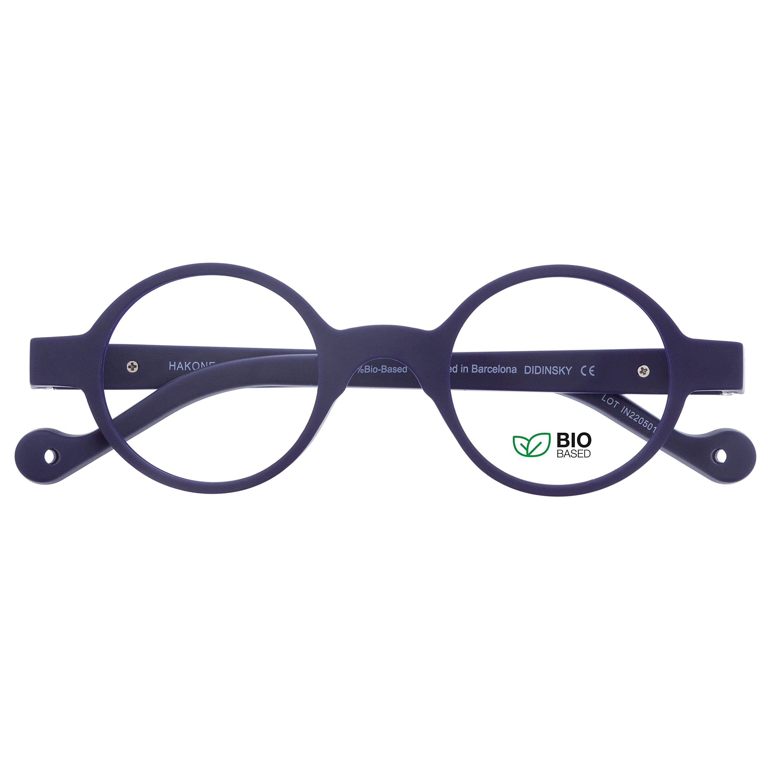 DIDINSKY CherryDIDINSKY readers presbyopia reading glasses anti blue light for men and women. Rubber touch, flexible temples and anti-reflective lenses. Indigo +2.5 - HAKONE BIO