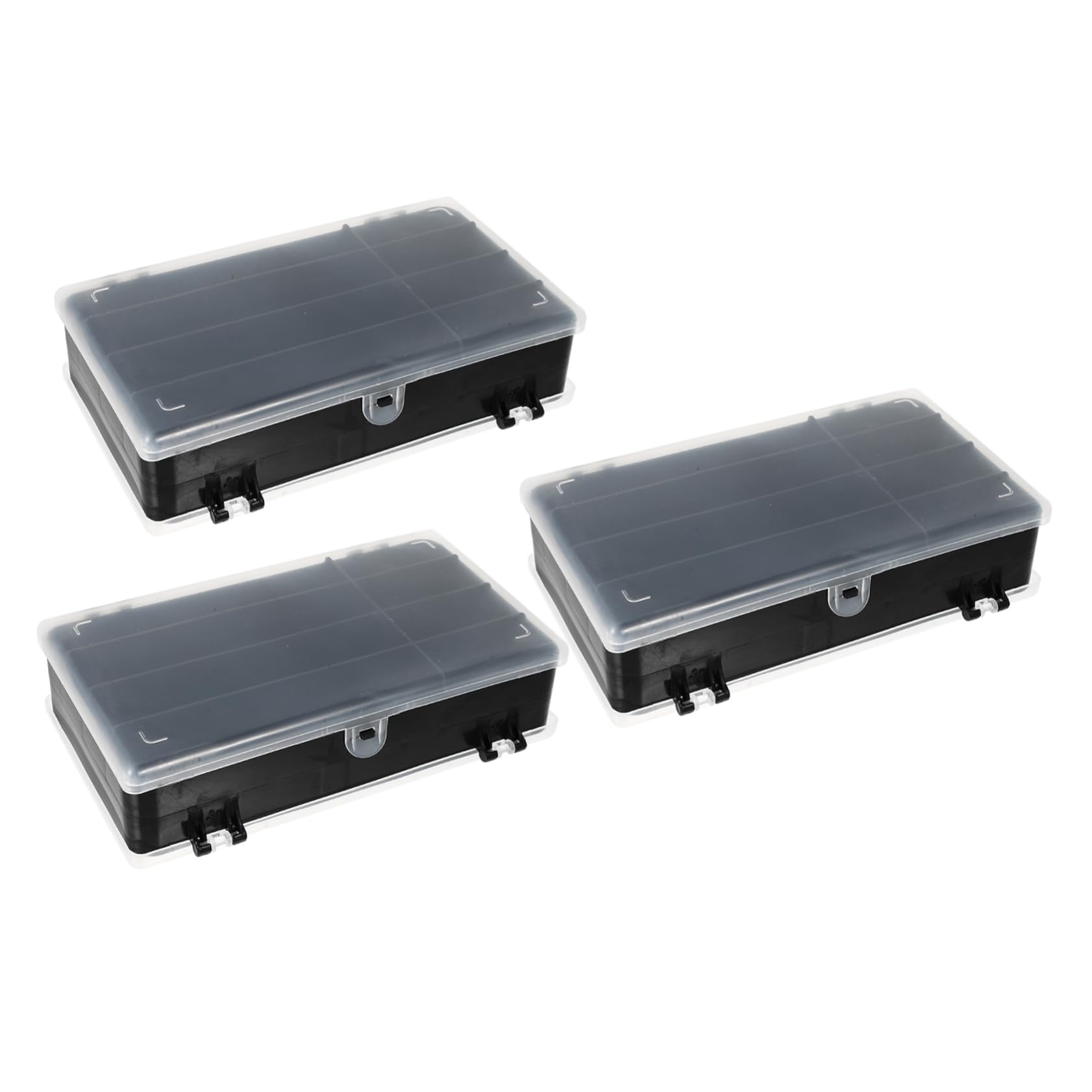 TOYANDONA Scatola Accessori per La Pesca Contenitori Container di Attrezzatura da Pesca Scatole per Esche da Pesca Custodia per Esche Contenitore per Esche da Pesca Pp Nero