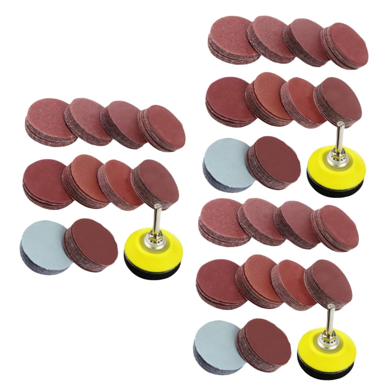 Mobestech 300pezzi Kit Dischi Abrasivi Platorello Include Vetrata Grit Per Smerigliatrici e Utensili Rotativi Per Levigatura e Lucidatura