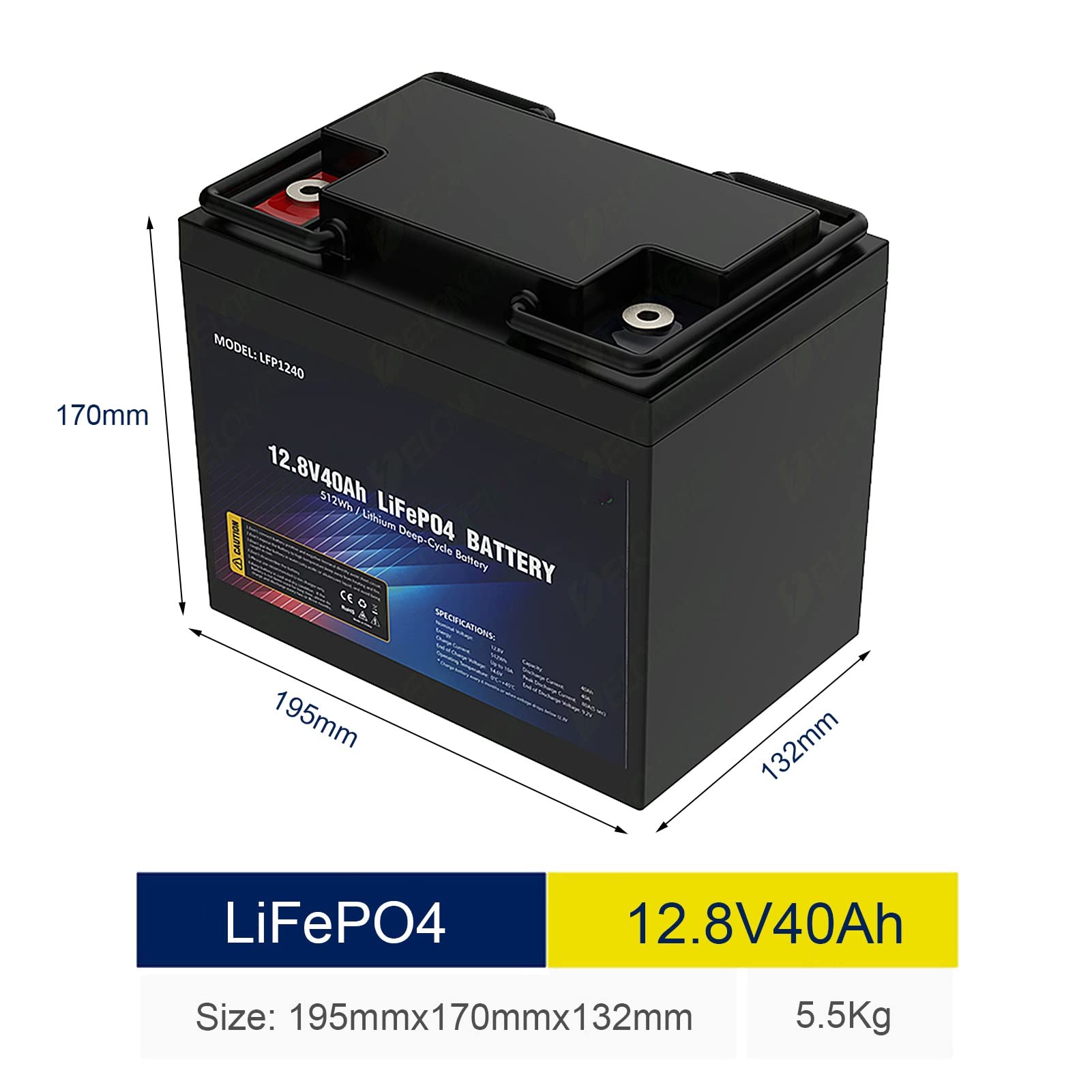 Amazon.co.jp: LiFePO4 12V 40AHリン酸鉄リチウムイオンバッテリー