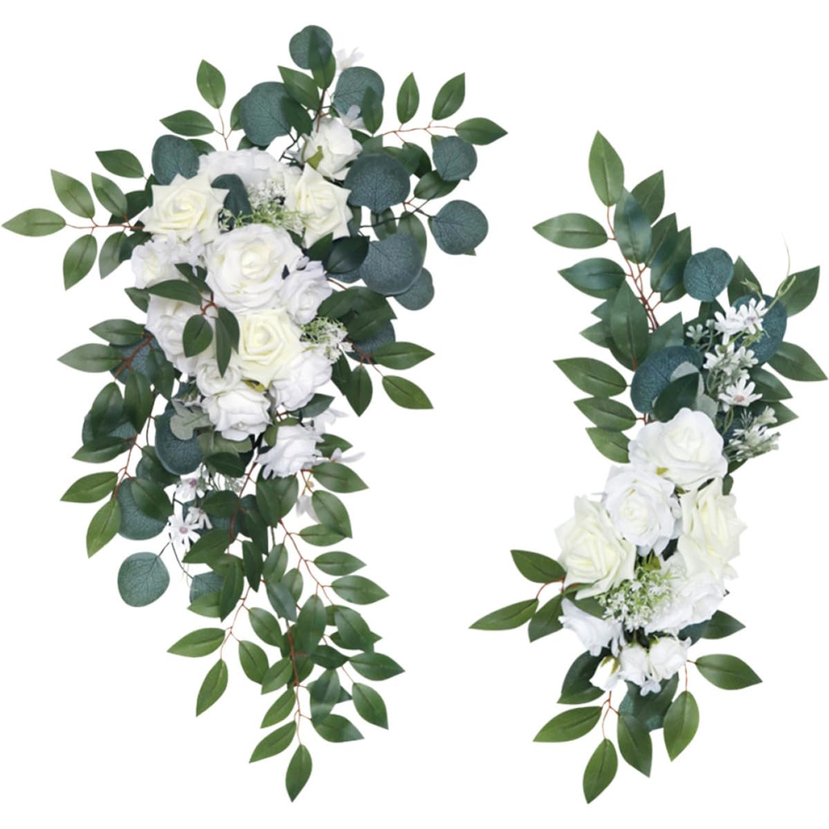 Beavorty 2 Pezzi Fiori Finti Matrimonio Arco Decorativo, Coppia, Plastico