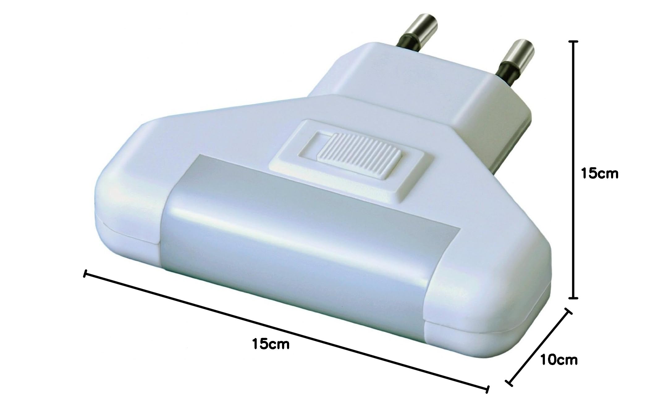 Electraline 58313 Luce Notturna di Presenza al Neon con Interruttore, Bianco