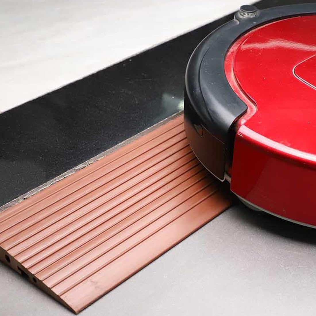 Wheelchair Ramp, PVC Threshold Ramps for Doorways, Non-Slip for Scooters, Steps, Curbs, Stairs(Gray,90x5x1cm(LxWxH))