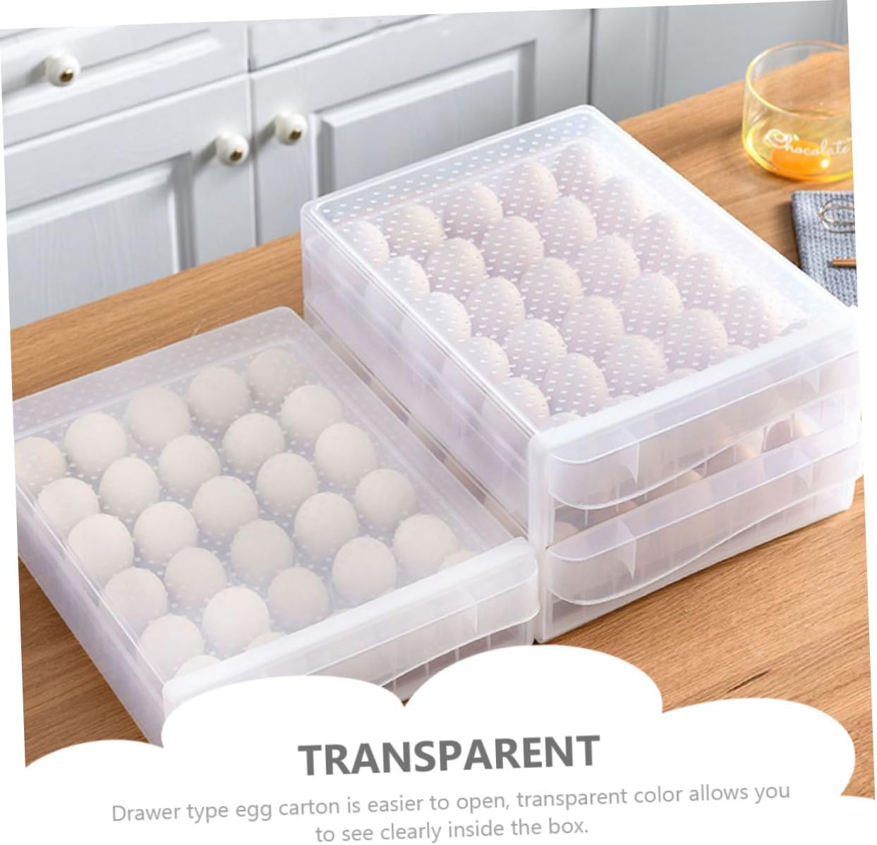 LIFKOME Tray Holder Dual Refrigerator Organizer for Safe Storage Food-grade Material for Kitchen and Outdoor Use