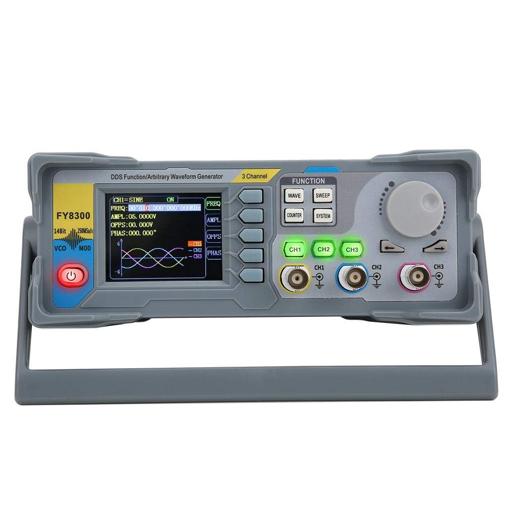 FY8300 Signalgenerator Frequenzgenerator 3 Kanal Funktionsgenerator 30 MHz 250 MSa/s 14 Bit Arbitrary Waveform 4 Kanal TTL Pegelausgang(FY8300-30M EU Plug 100-240V)