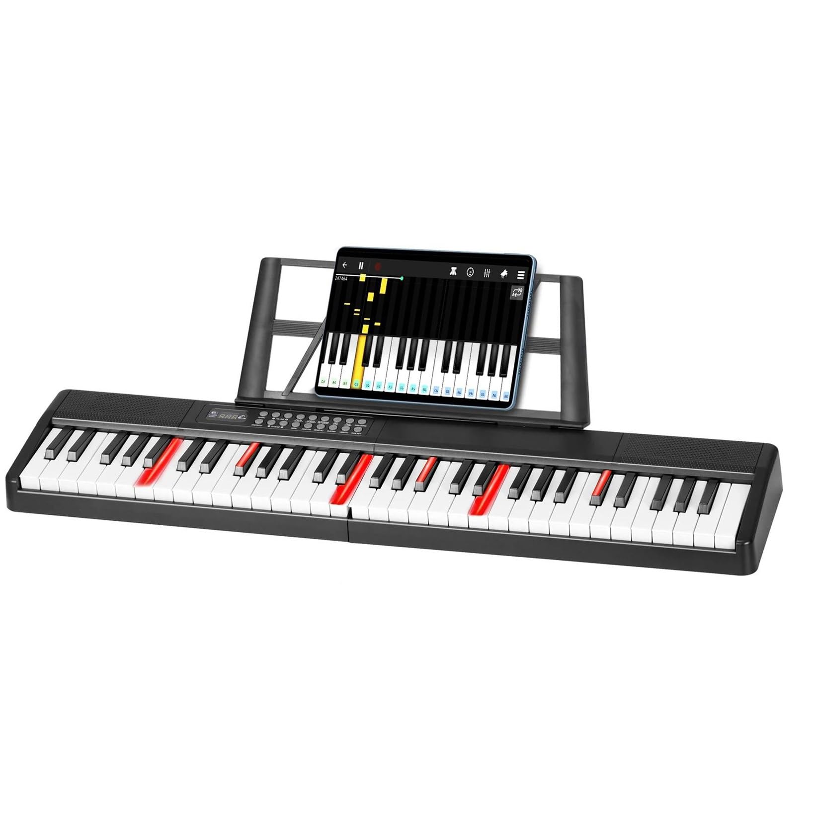 Elektroniczny Instrument Fortepianowy 61 Klawiszy Przenośnego Pianina Elektronicznego 1000 Tonów Składane Profesjonalne Wykonanie