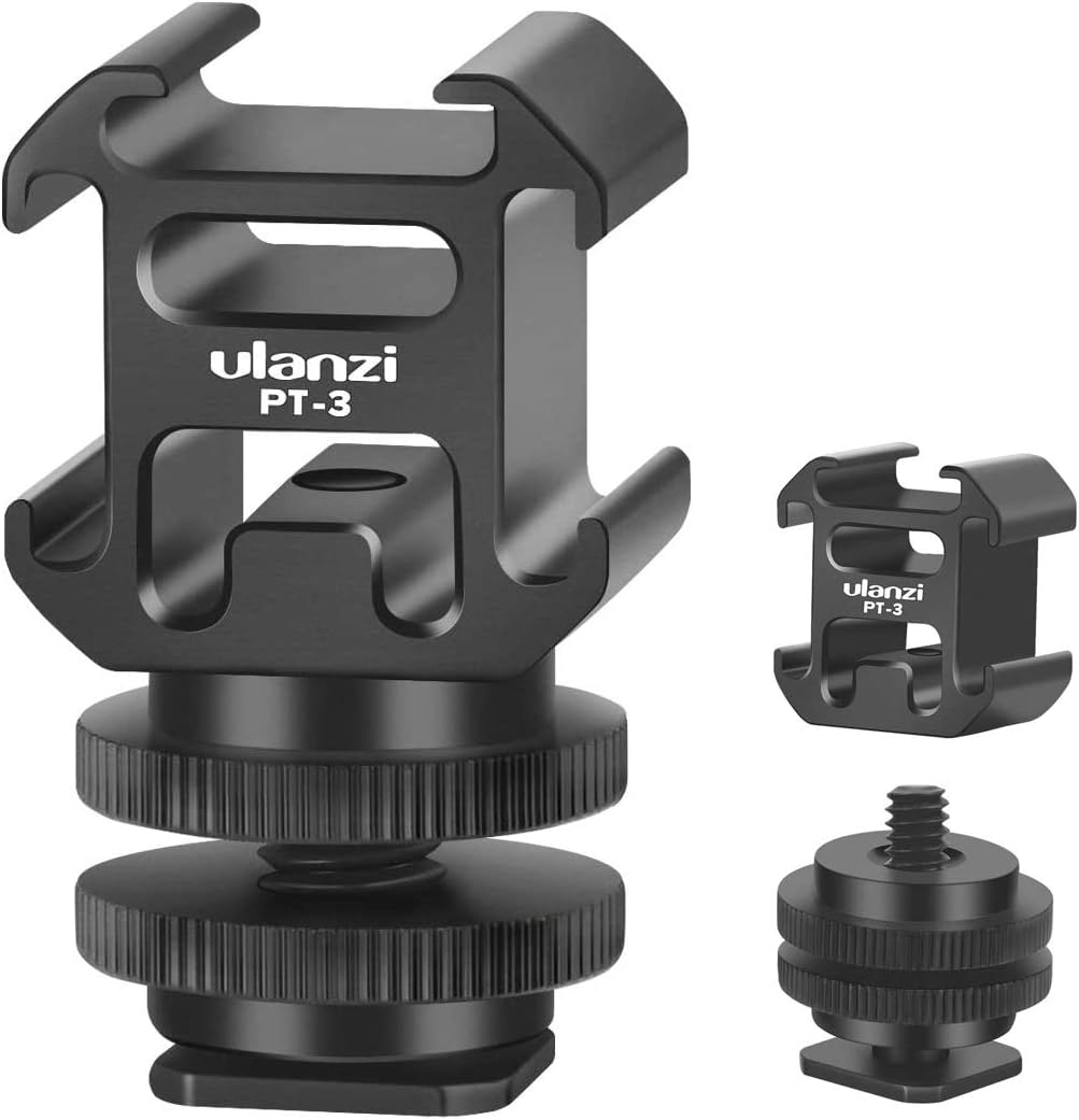 AFVO Metal Triple Hot Shoe Camera Shoe Bracket for Flash