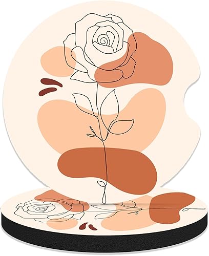 Miniatura 12 de Posavasos de coche de 3.5 pulgadas para portavasos, paquete de 2 posavasos de goma universales antideslizantes grandes para mujeres, accesorios para