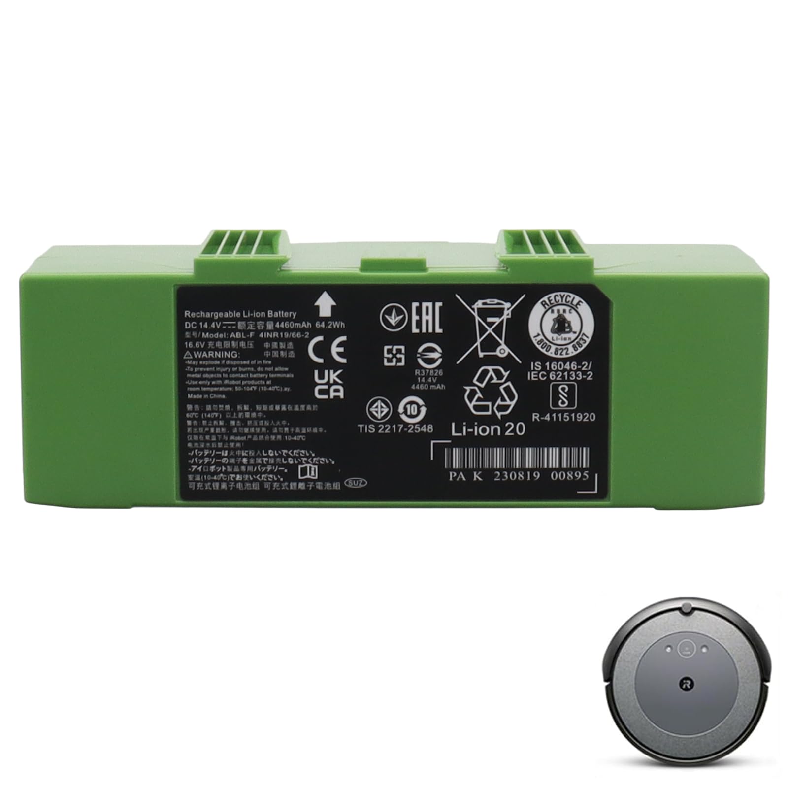 Bateria MXJFYY 14,4 V, 4 460 mAh do iRobot Roomba serii e i i7+, i7, 7150, 7550, i7550, i7550, do i8, i8+, i8550, 7156, 7550, 7558, i6, i4, 4150, i4+ 4550 i3 i3 + 3150 3158 e5 e5150 e6 e6198 J7 J7+