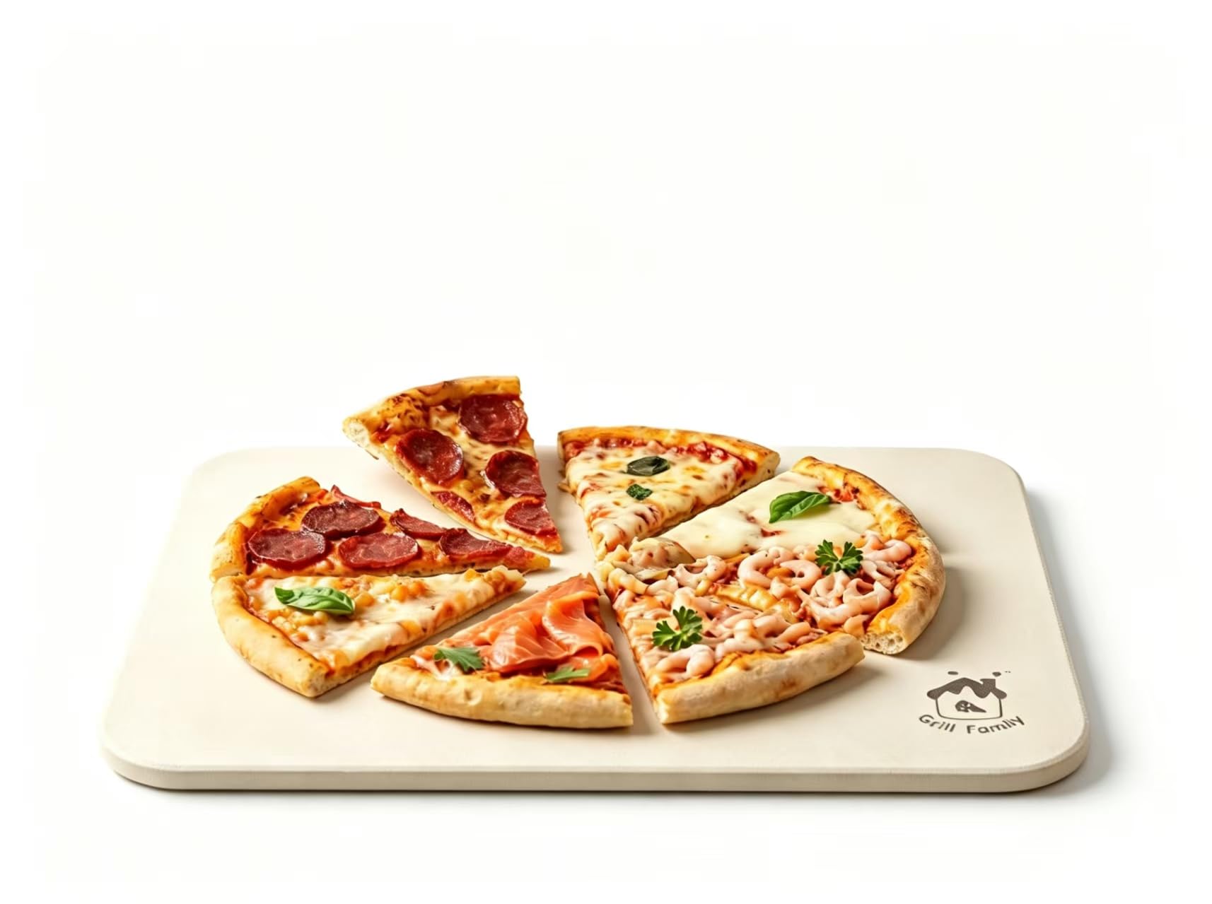 Photo 1 of Pizza Stone for Oven & Grill, 15 x 12" x 0.6" Thick Large Baking Stone for Artisan Bread & Homemade Baking, RV Oven, Cordierite Stone by GRILL FAMILY
