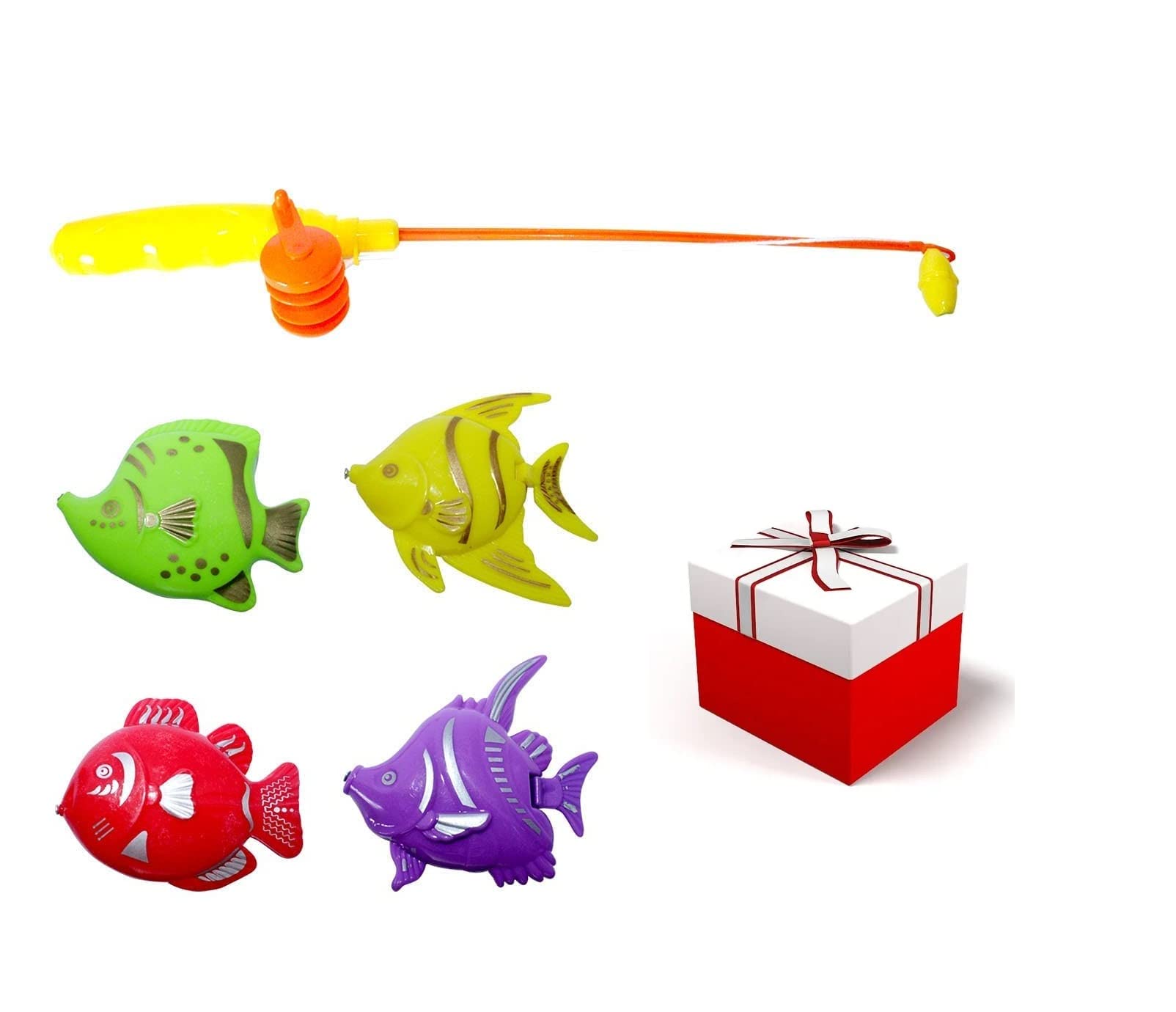 RAAYA Kids Diwali Gift Item Toys with Gift Packaging Box for Kids Gifting On Birthdays/Christmas Festival (Magnetic Fishing Game)