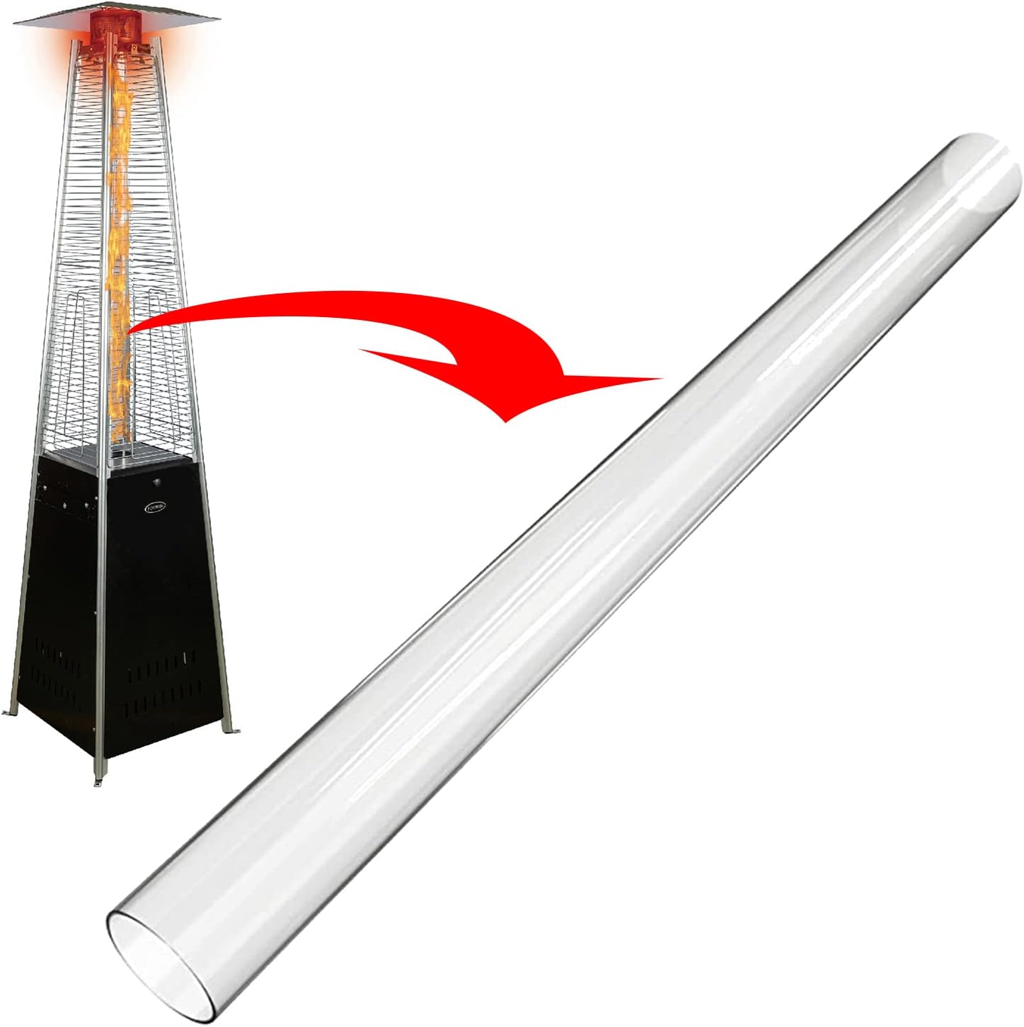 FOOWIN Quartz Glass Tube Patio Heater Glass Tube Parts