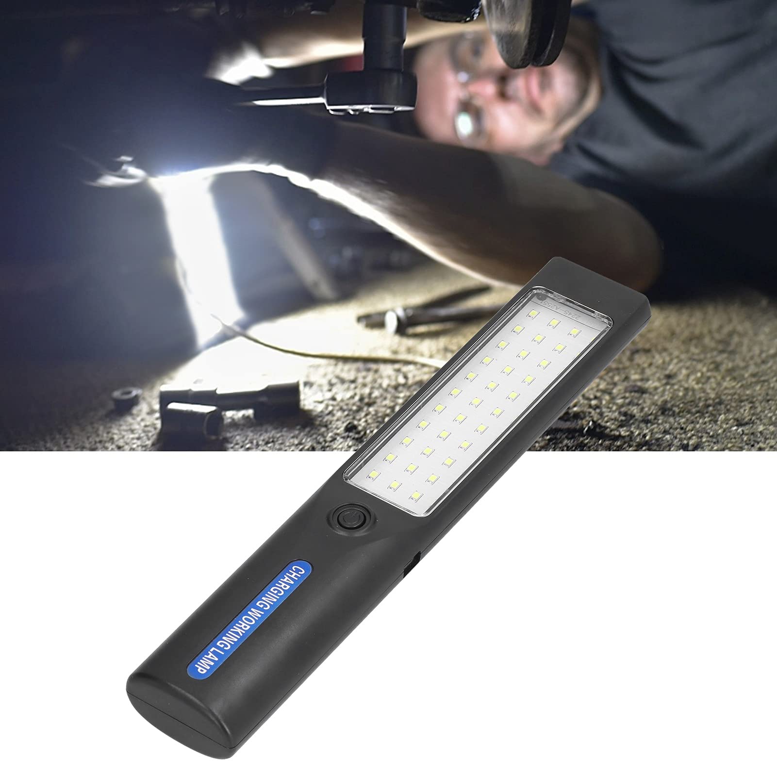 Lampada Da Lavoro LED Ricaricabile USB 1000lm Illuminazione 360 Gradi Con Base Magnetica e Gancio Per Auto Campeggio Cantieri