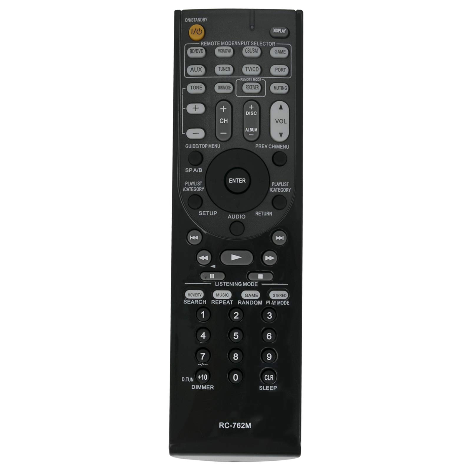 AIDITIYMIRC-762M Remote Control for Onkyo AV Receiver HT-S3300 HT-S3300B HT-S3400 HT-R290 HT-R380 HT-R390 HT-R538 HT-RC230 TX-SR308 AVX-290