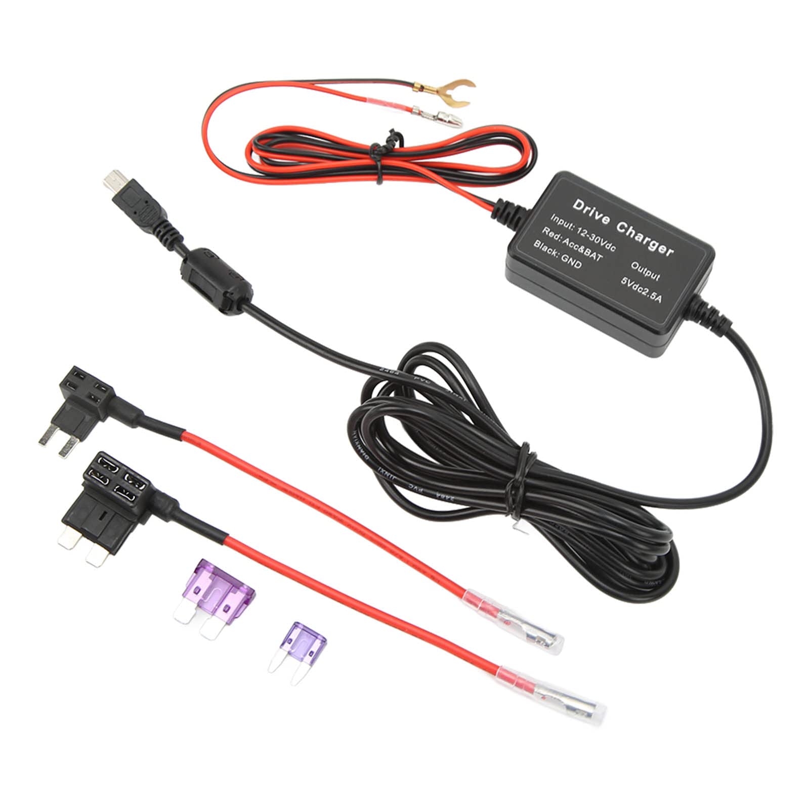 Dash Cam Hardwire Kit Dashcam Hard Wiring Kit 3 2m Line Length 12V 30V to 5V Car Dash