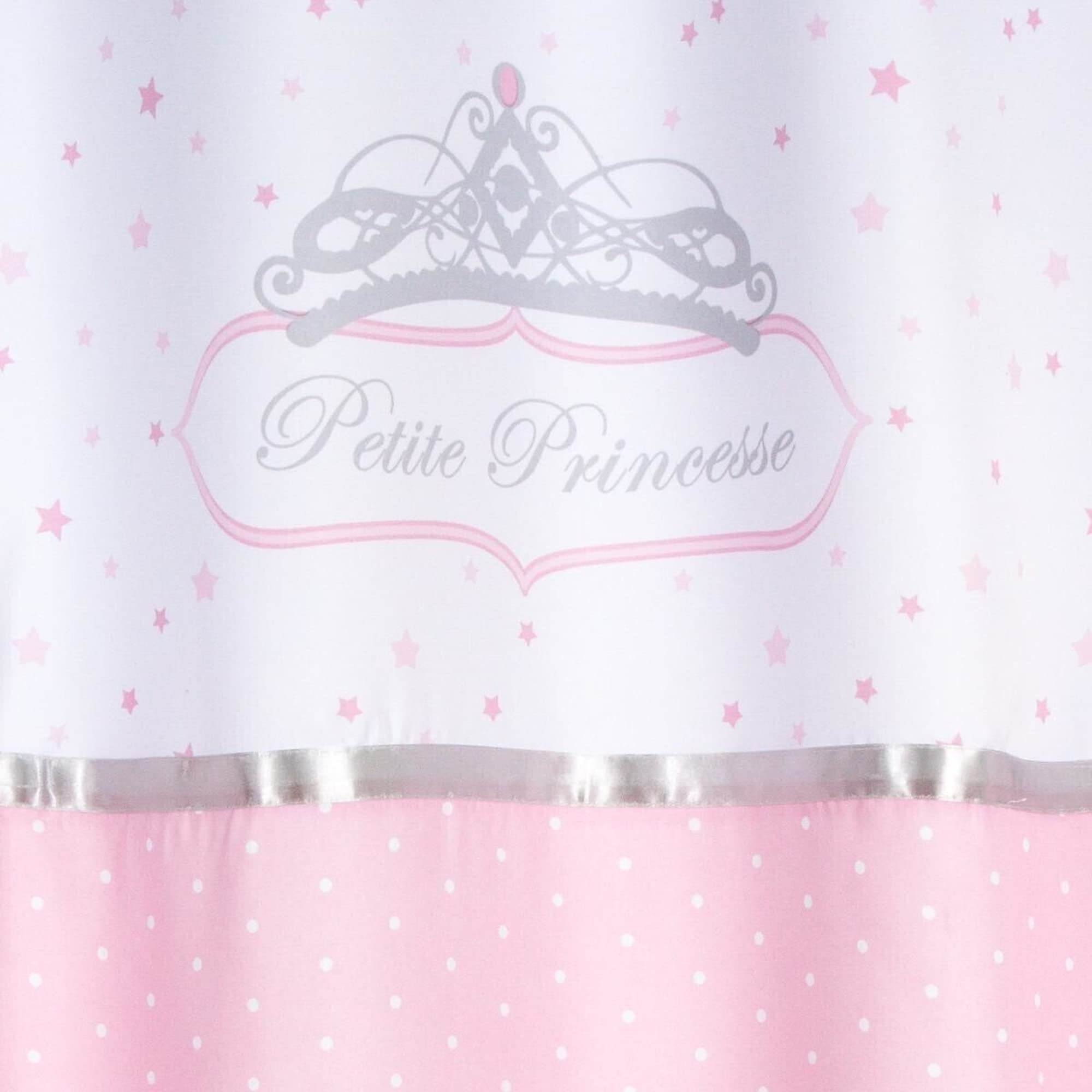 Atmosphera Rideau Enfant Princesse Ruban Rose et Blanc 140x260 cm
