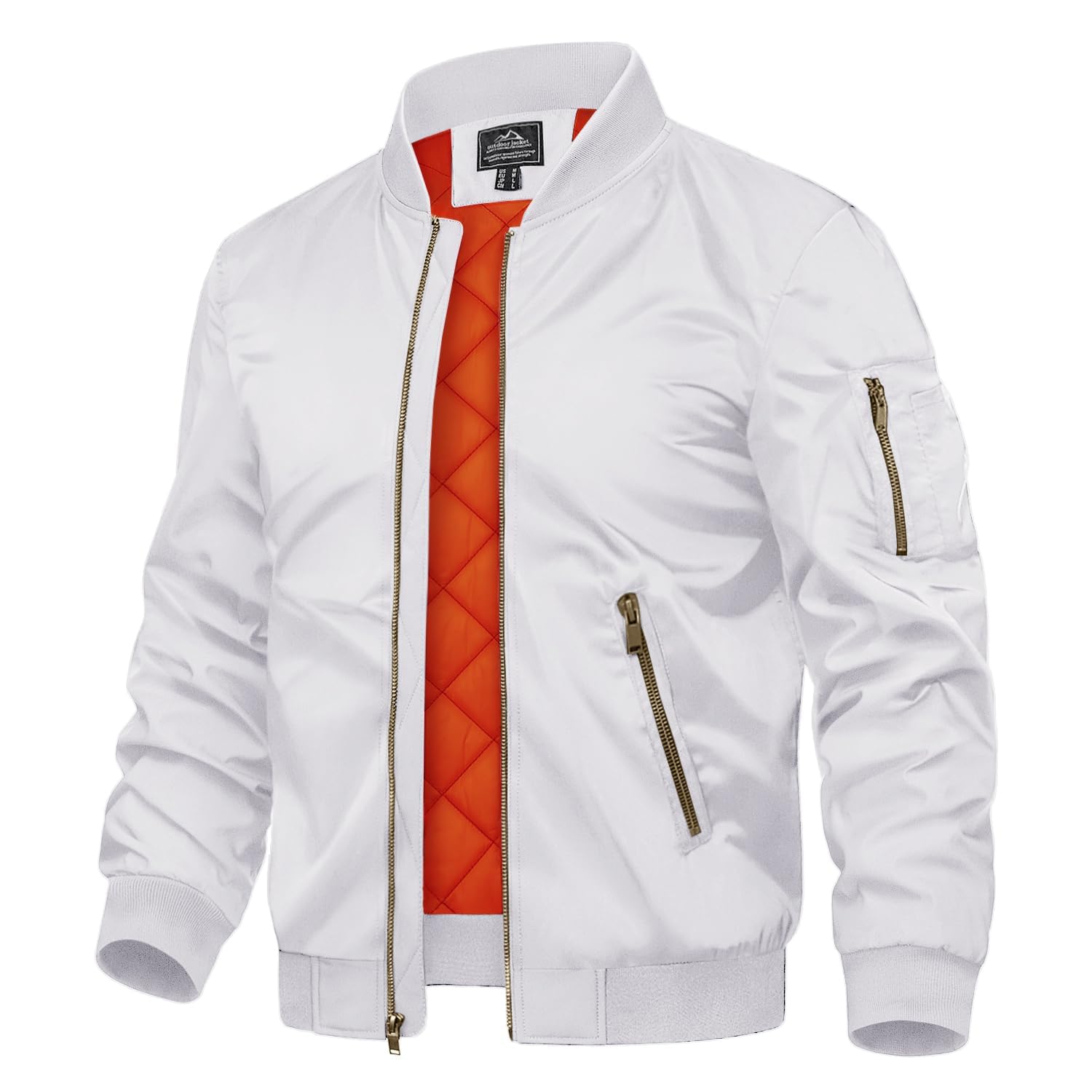 TACVASEN Uomo Giubbotto bomber Jacket Autunnale Calda Sportiva Tempo Libero Casual