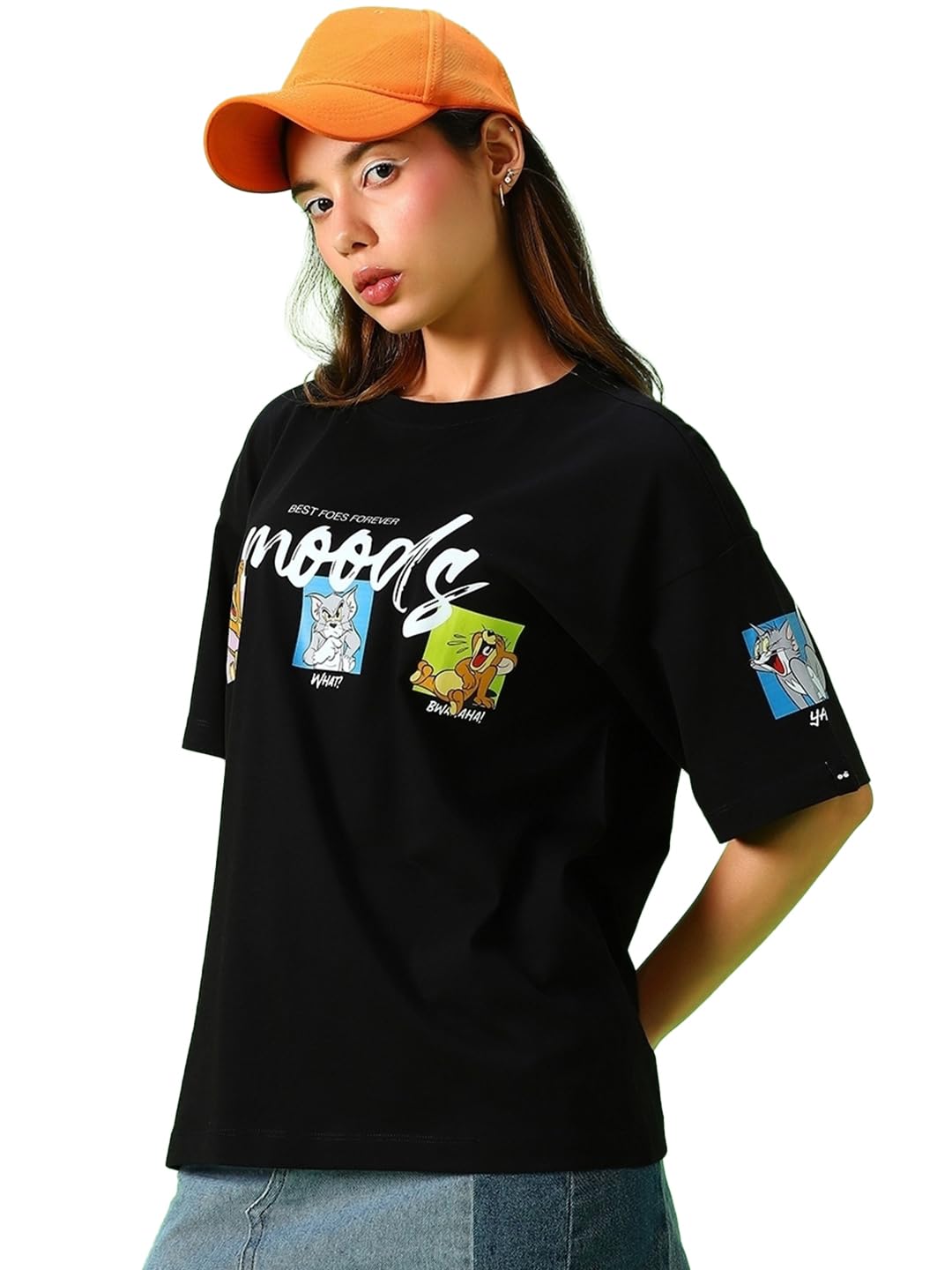 bewakoof Women Cotton Graphic Oversized Fit T-Shirt-picture-31