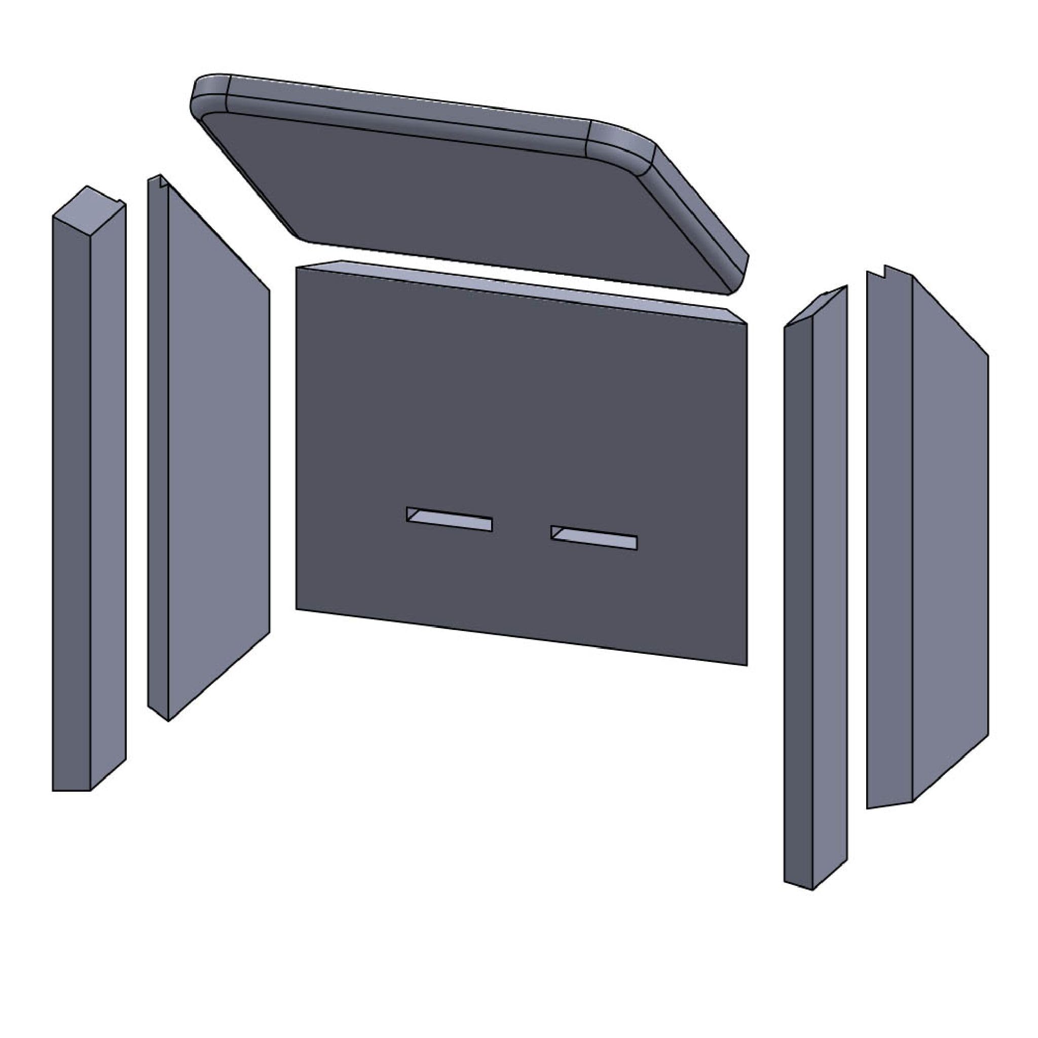 Revêtement de foyer – Compatible avec Termatech TT20** et d'autres modèles de cheminée et de poêles, avec aperçu du modèle, revêtement de cheminée en vermiculite, ajustement parfait et facile à