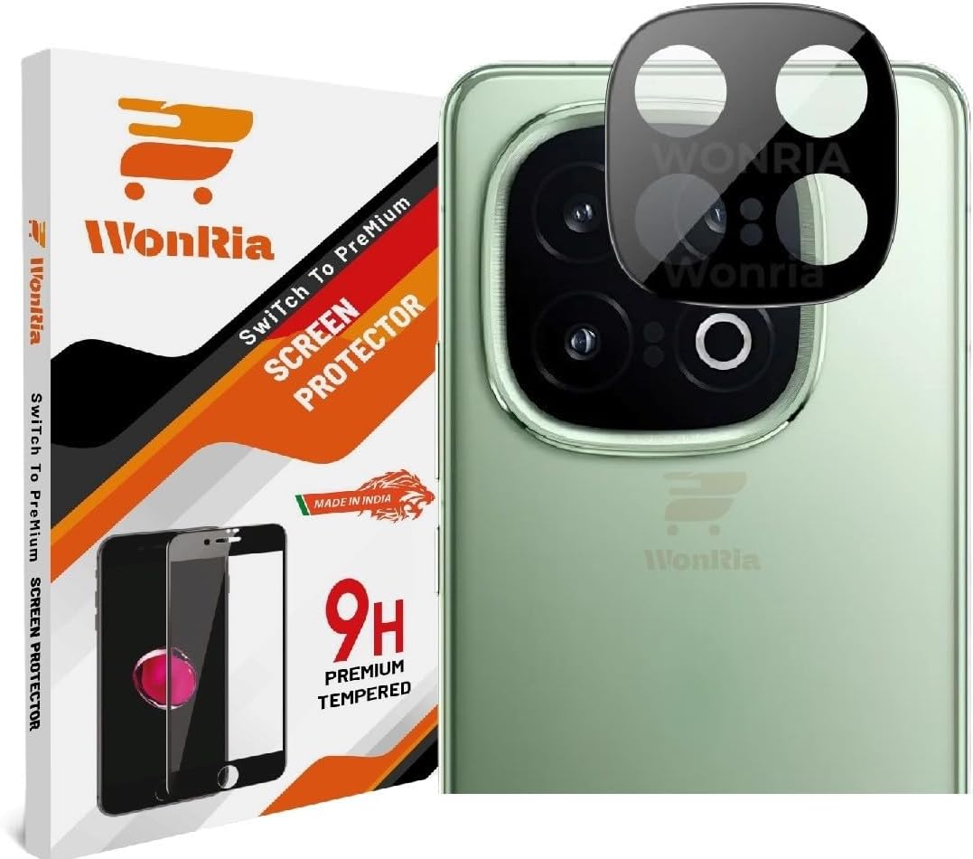 WonRia Back Camera Lens Protector for iQOO 13 5G Camera Glass Protector Guard [3D Premium] - Black