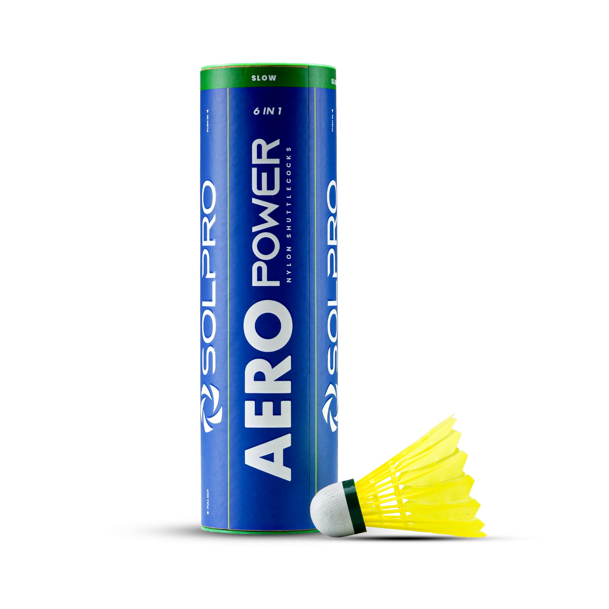 Solpro Aero Power Nylon Badminton Shuttlecock | Pack of 6 | Durable Slow Speed Shuttle for Training, Practice & Recreational Games, Stable Flight & Long-Lasting Performance-image-40