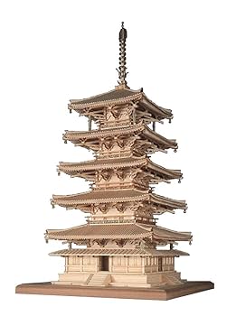 Amazon | ウッディジョー 1/75 法隆寺 五重の塔 木製模型 組立