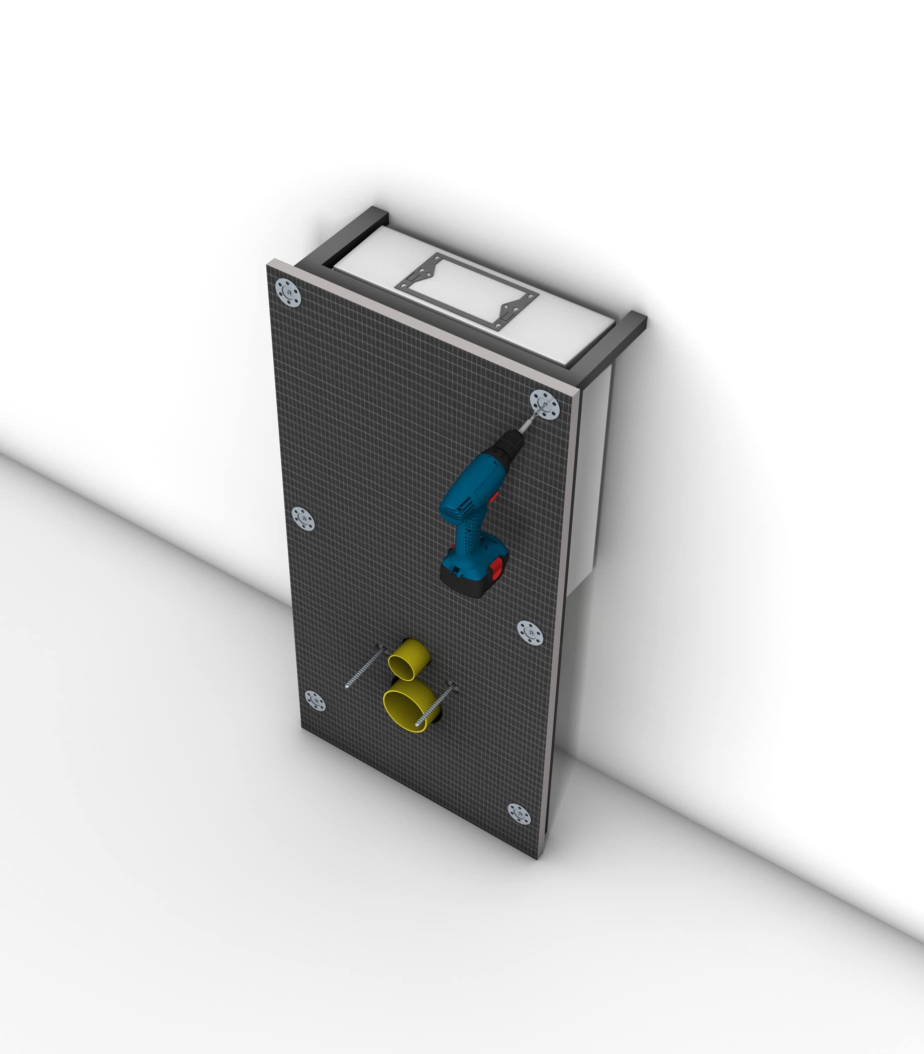 Jackon Jackoboard Montageset für Gebäudeverkleidung, WC-Halterung, Hydro-Isolator-Paneele, einfach zu installieren